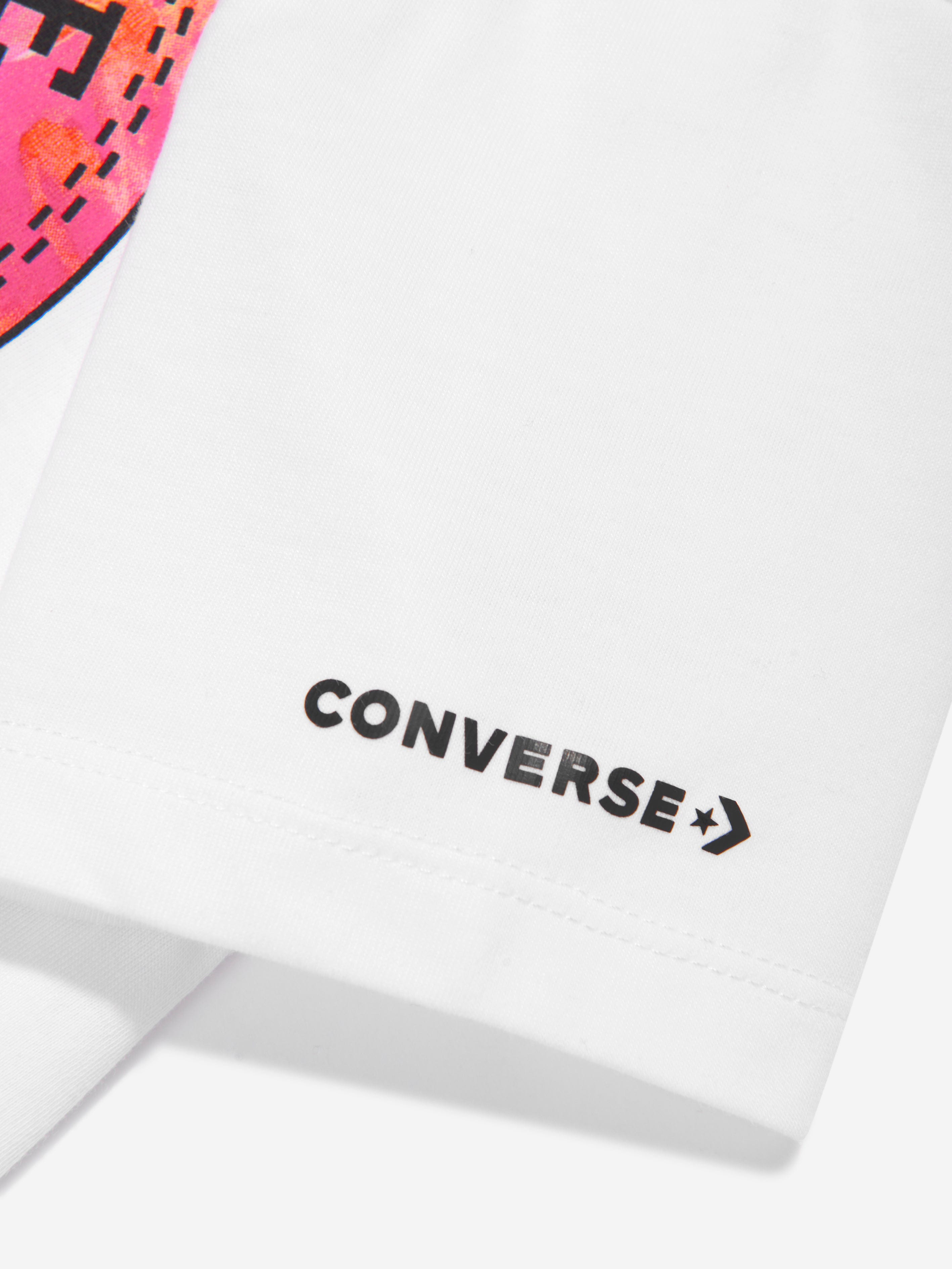 Converse Girls Chuck Patch Graphic T-Shirt in White