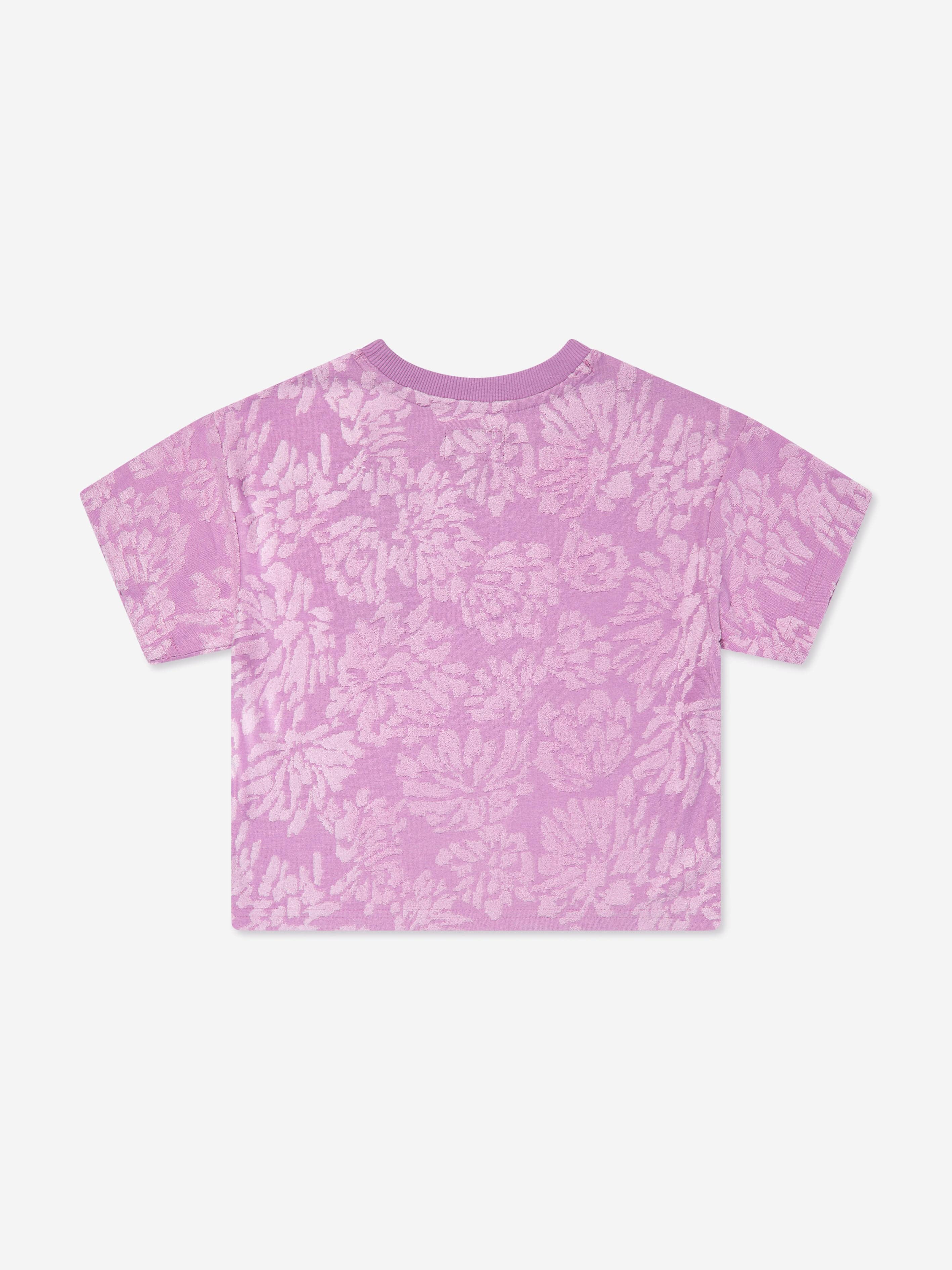 Converse Girls Floral Jacquard Dolman T-Shirt in Purple