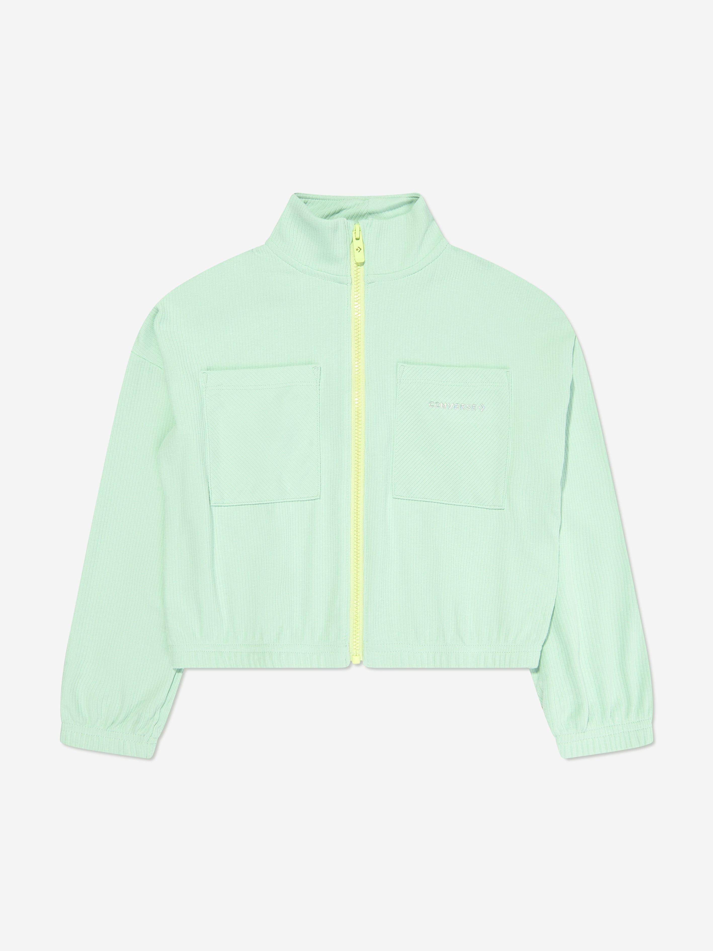 Converse Girls Full Zip Rib Jacket in Green