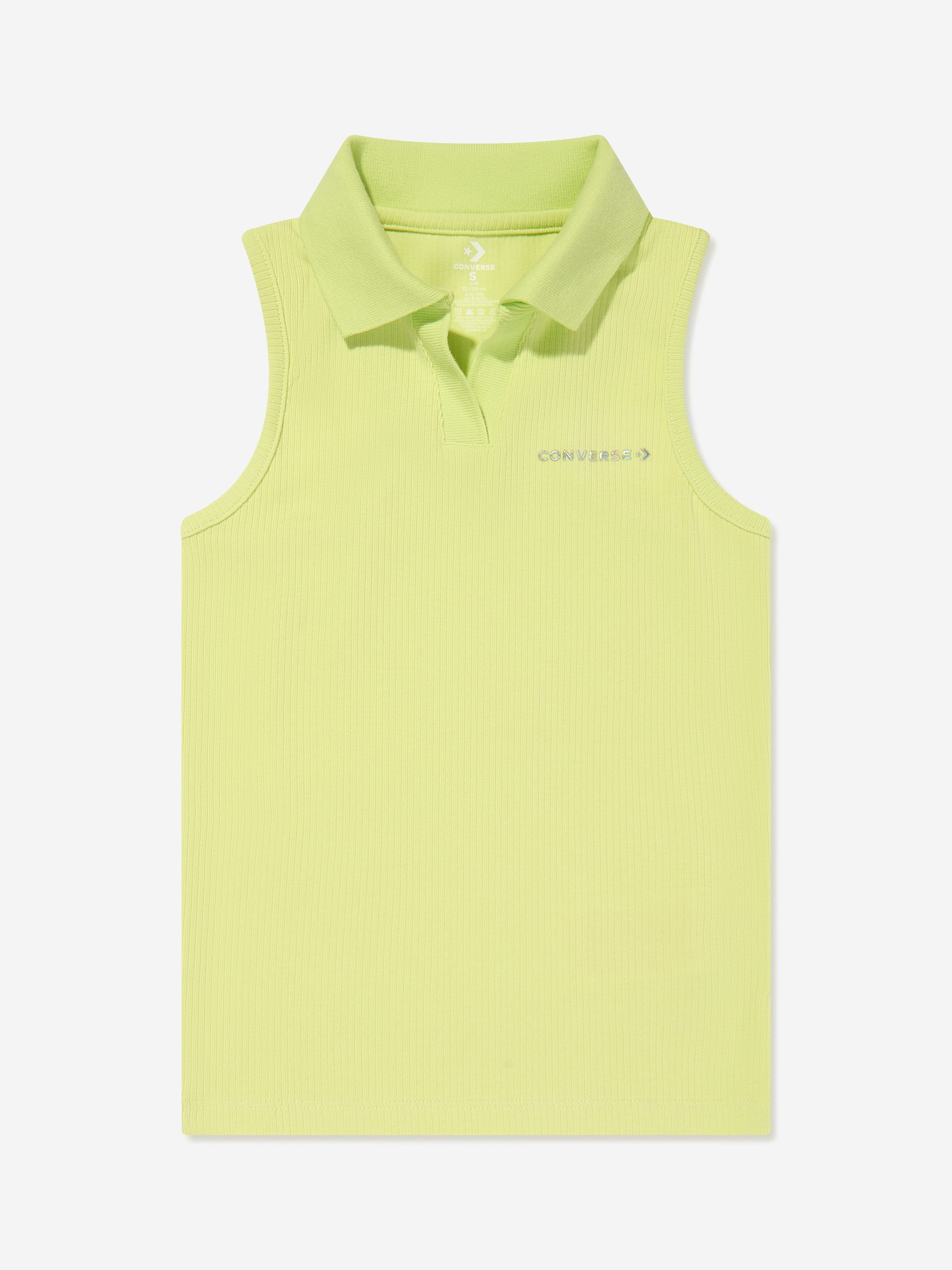 Converse Girls Polo Rib Tank Top in Yellow