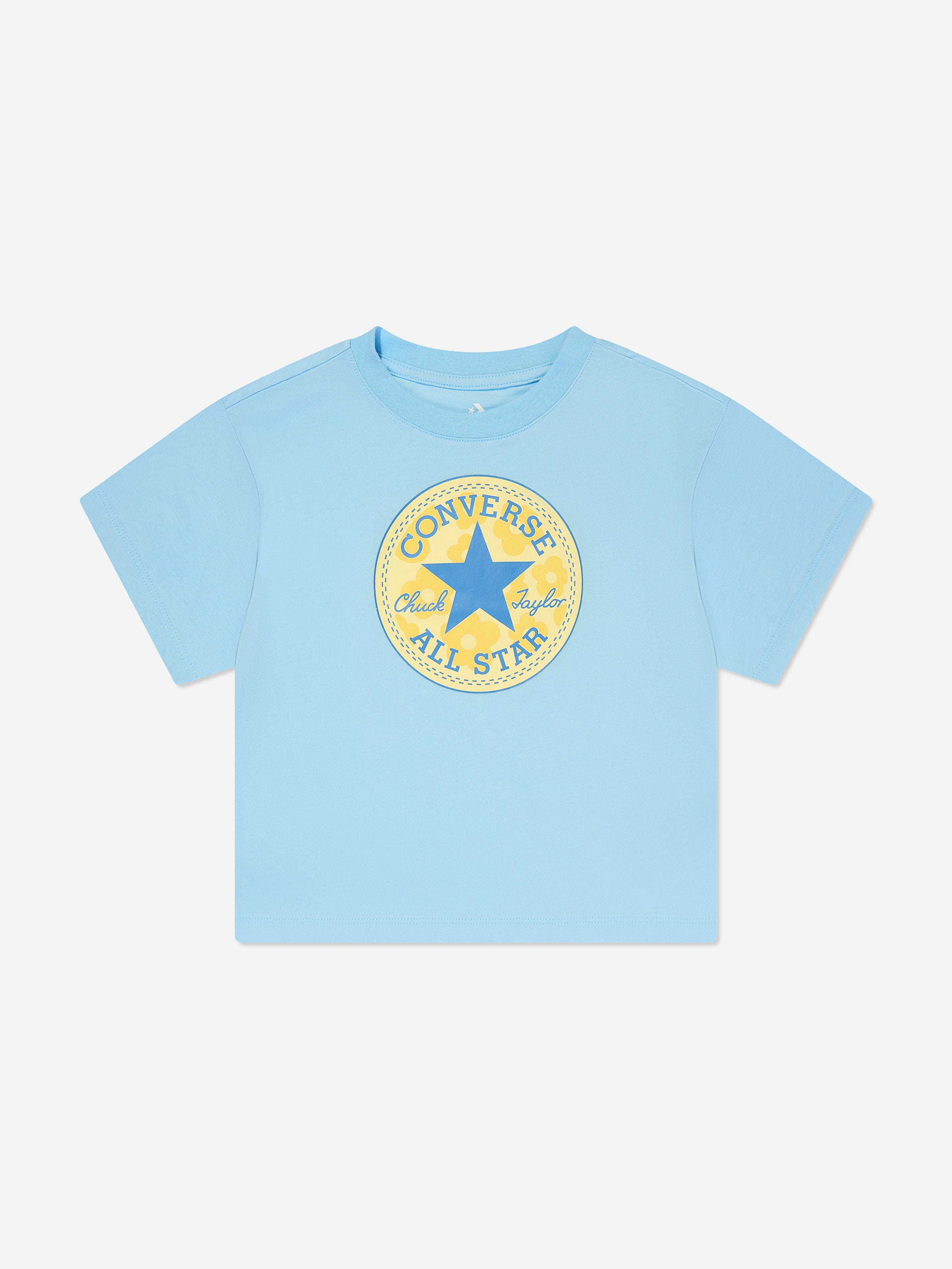 Converse Girls Chuck Patch T-Shirt And Biker Shorts Set in Yellow