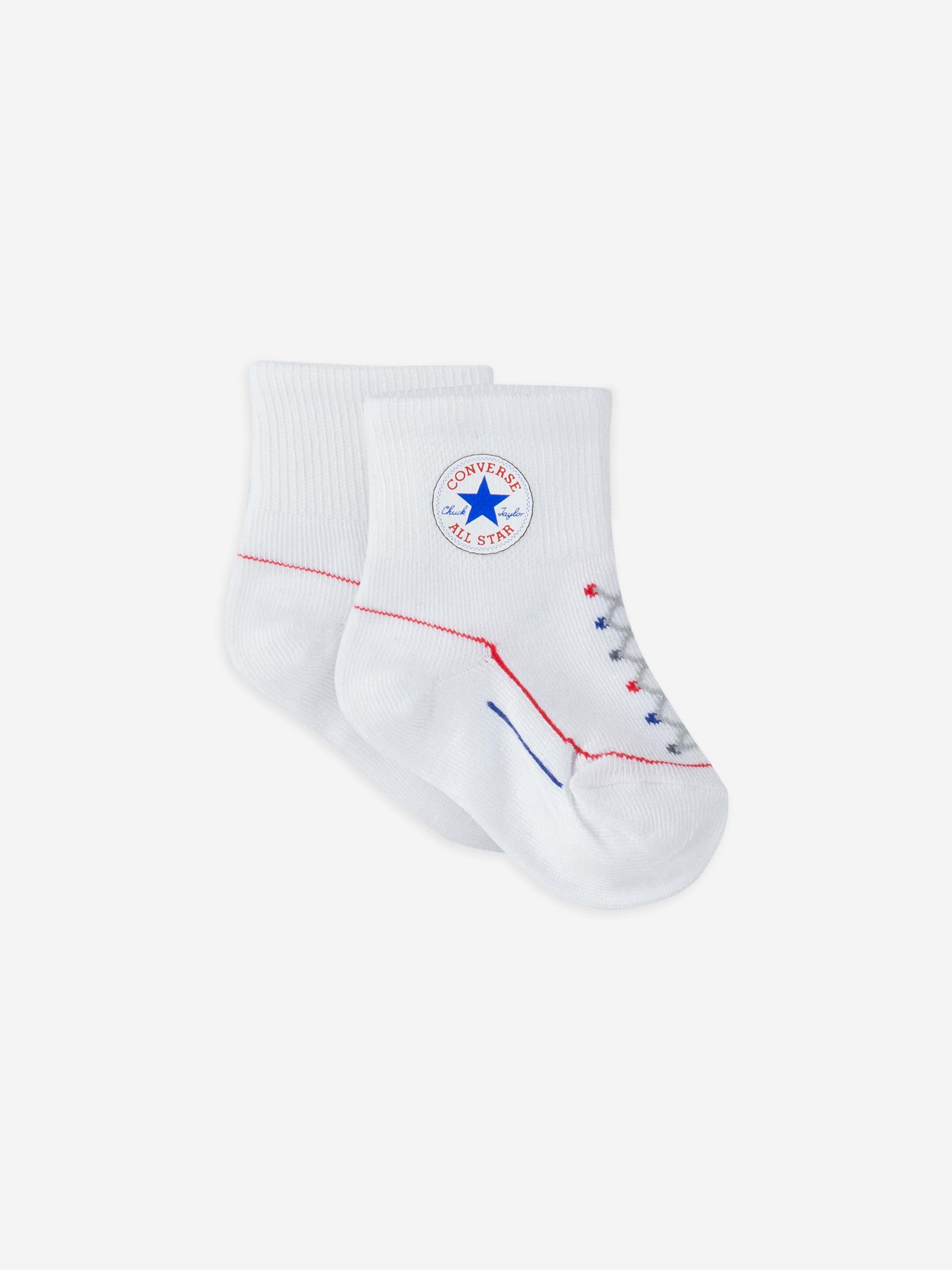 Converse Girls Striated Quarter 3 Pack Socks Set in Pink