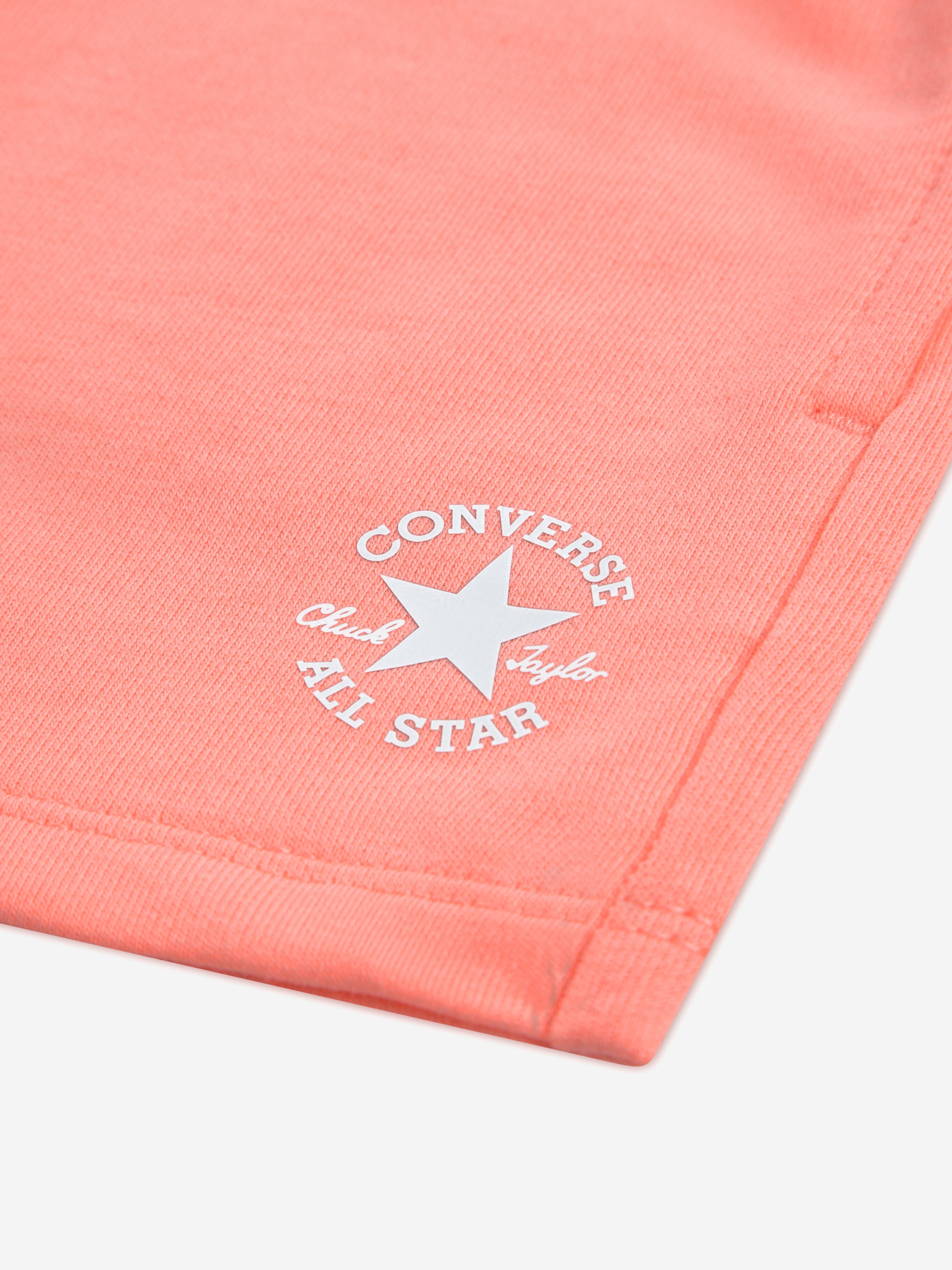 Converse Girls DCTP Classic T-Shirt and Shorts Set in Pink
