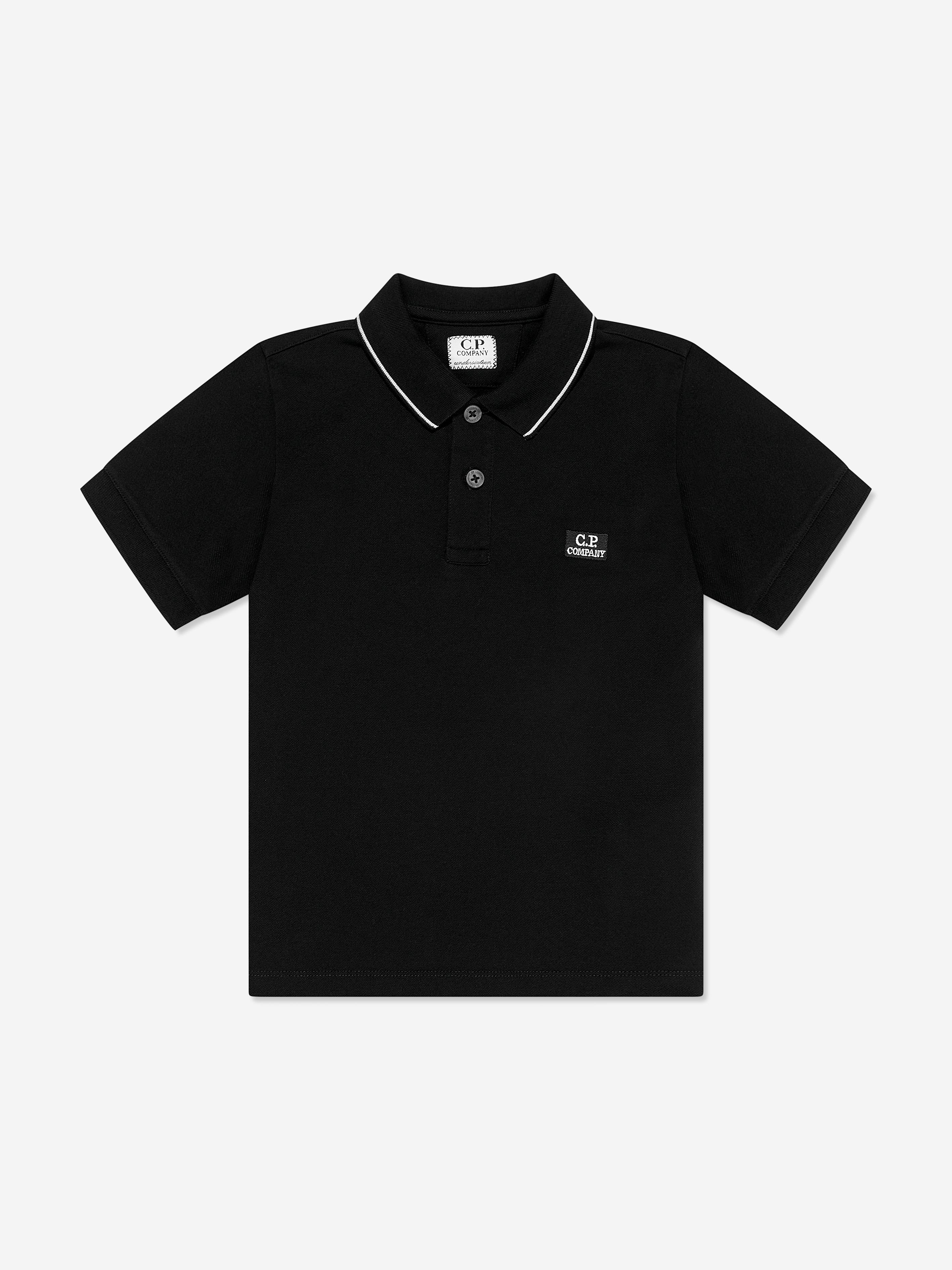 Boys Logo Polo Shirt in Black