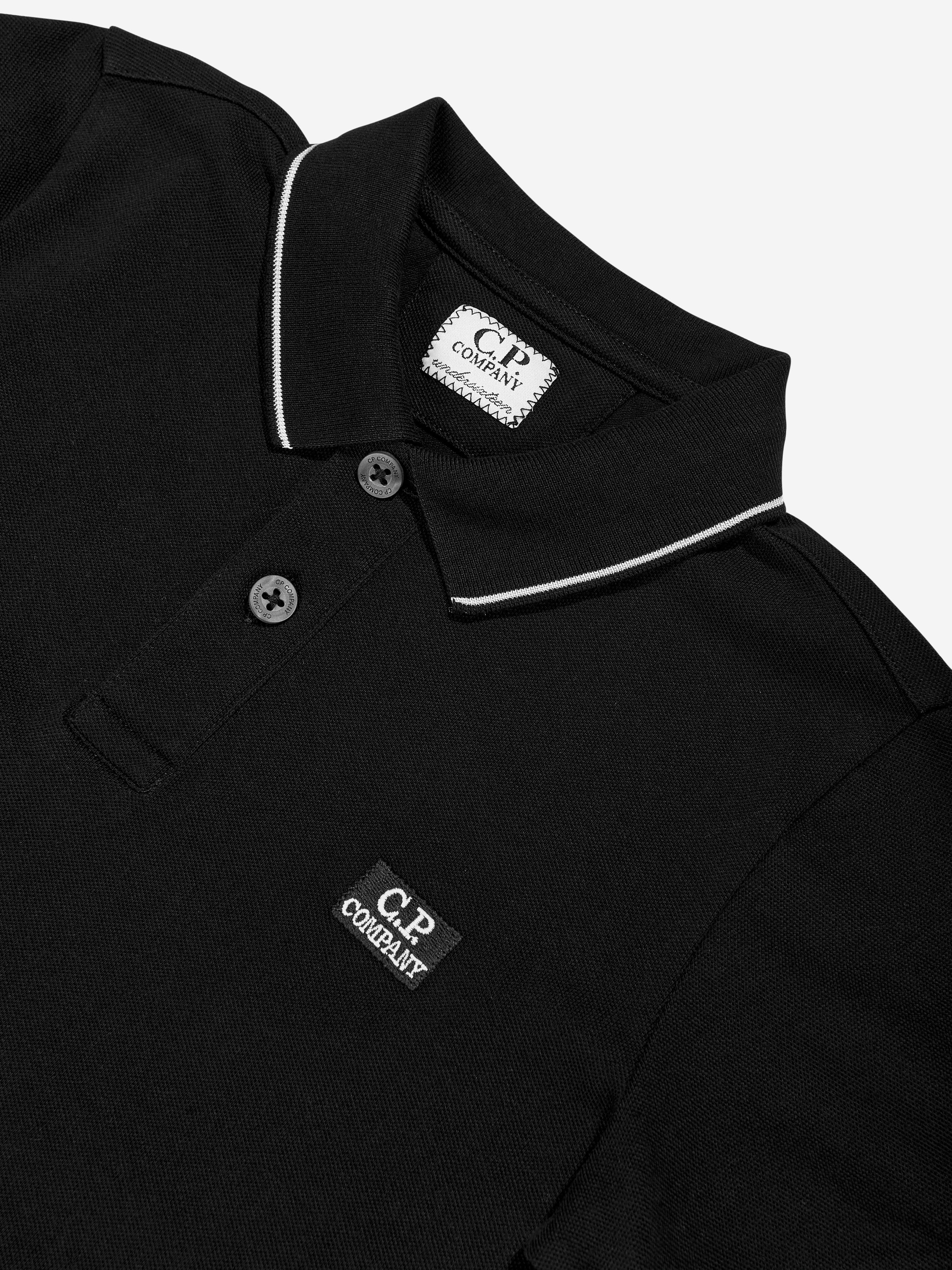 Boys Logo Polo Shirt in Black