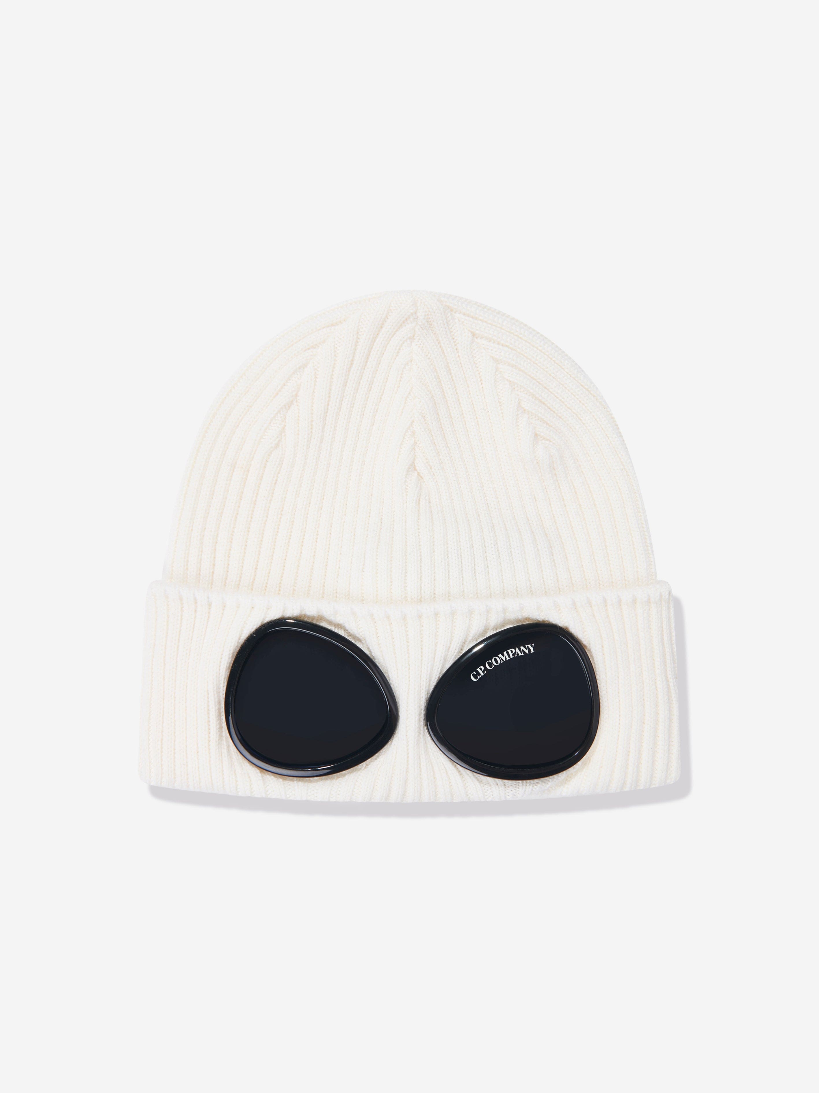 Boys Goggle Beanie Hat in Ivory