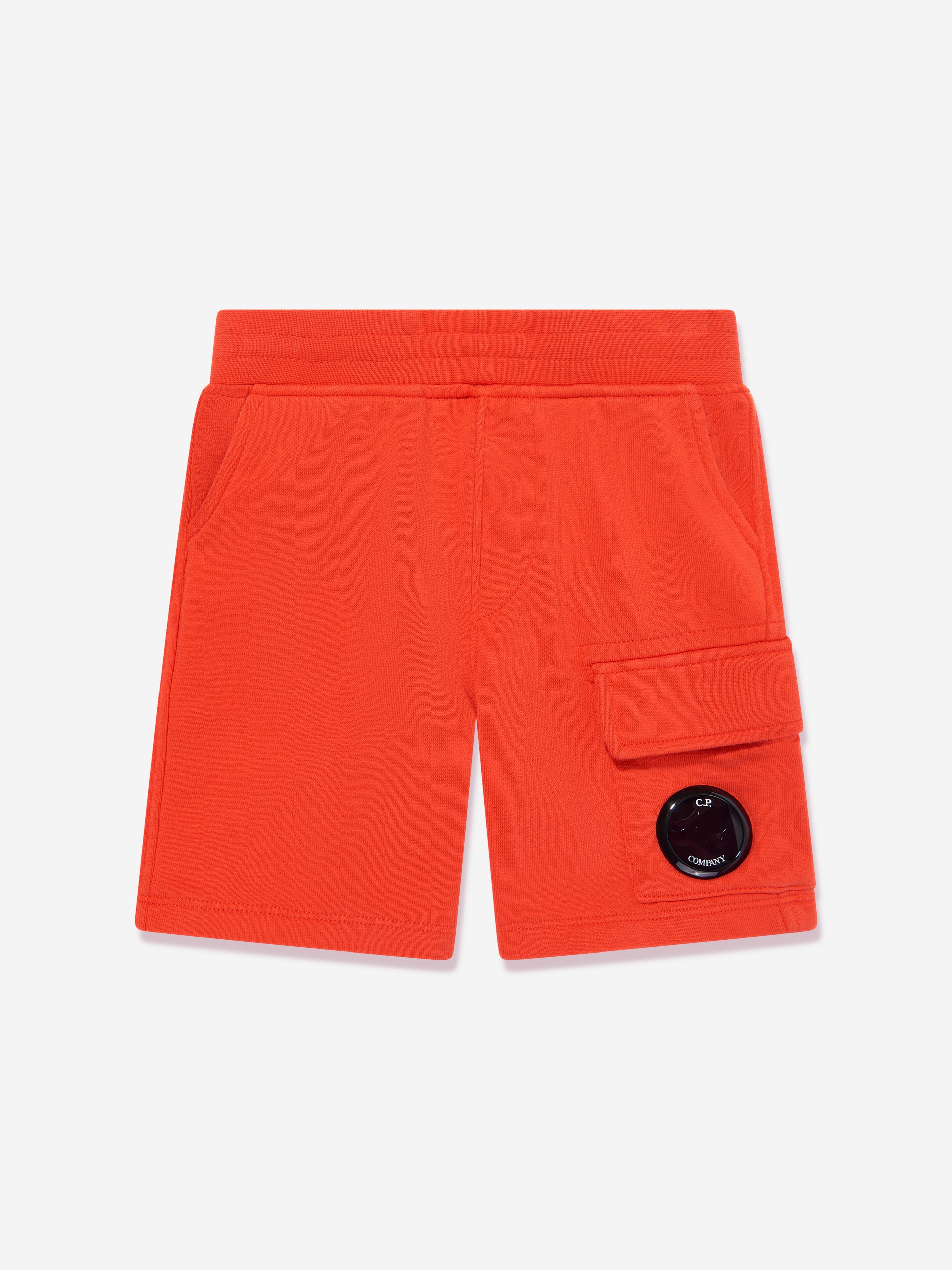 C.P. Company Boys Lens Pocket Shorts in Orange