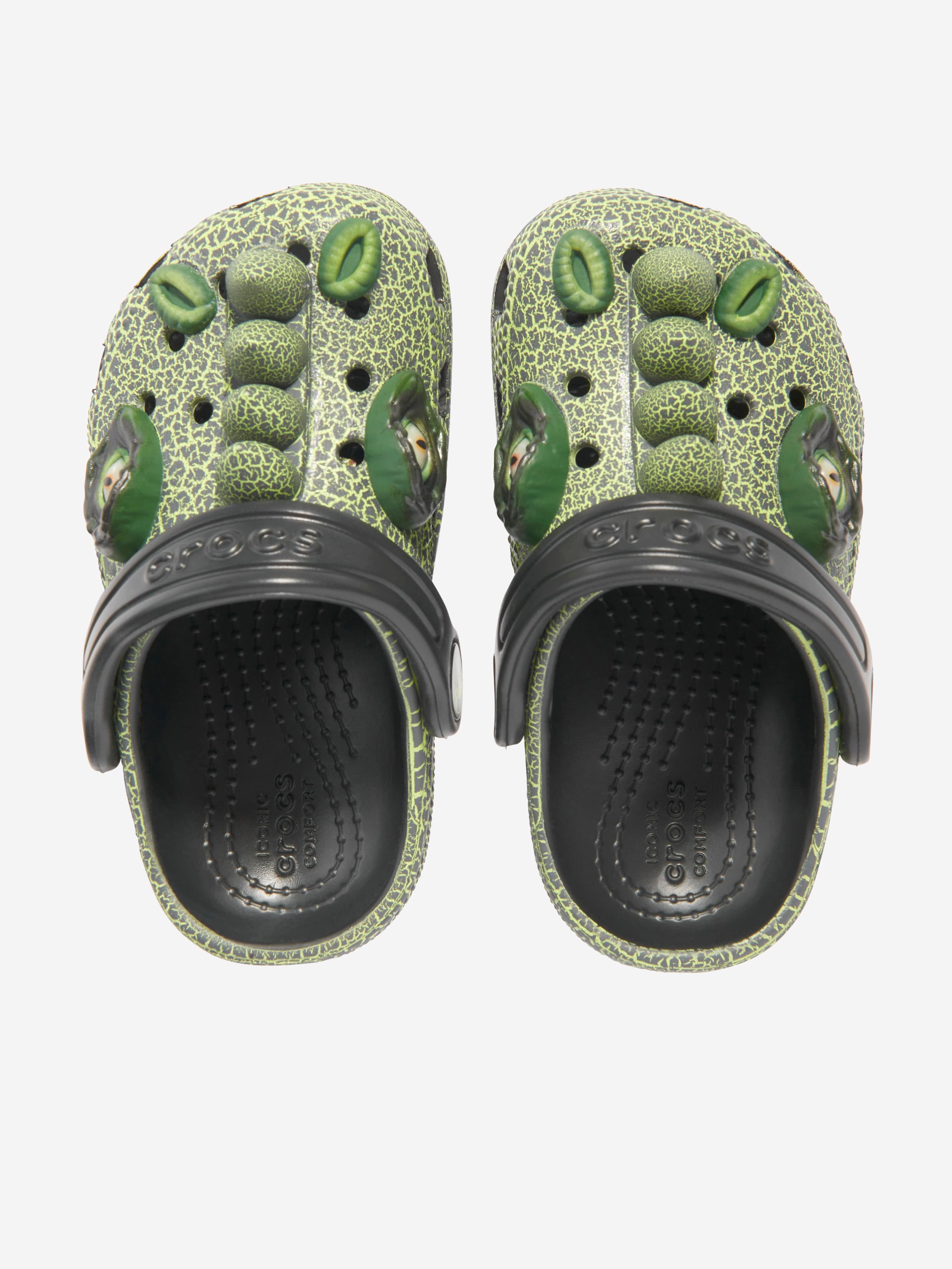 Crocs Boys Classic IAM Scary Dino Clog in Green