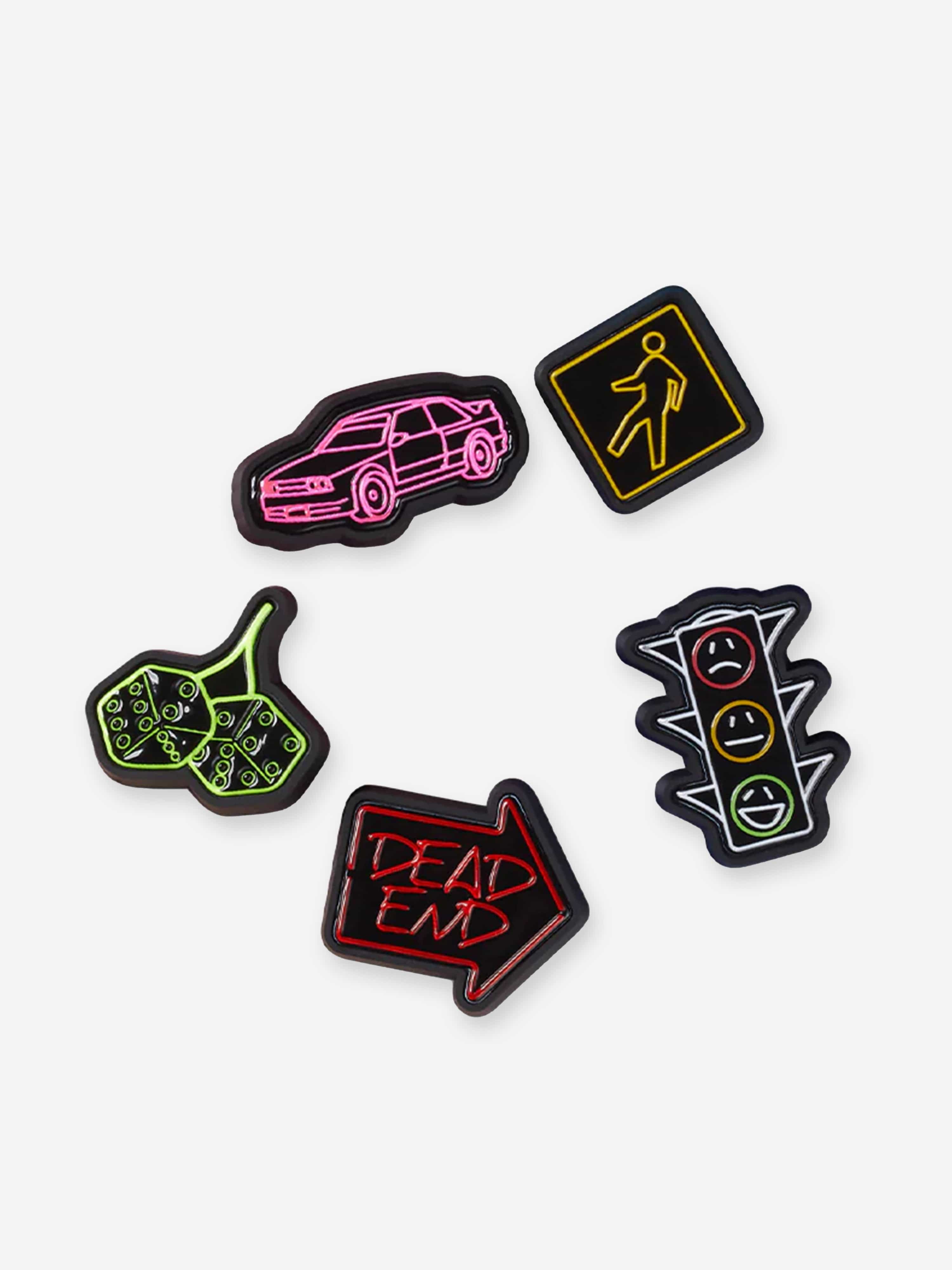 Crocs Kids Reflective Street Jibbitz™ Charm 5 Pack in Multicolour