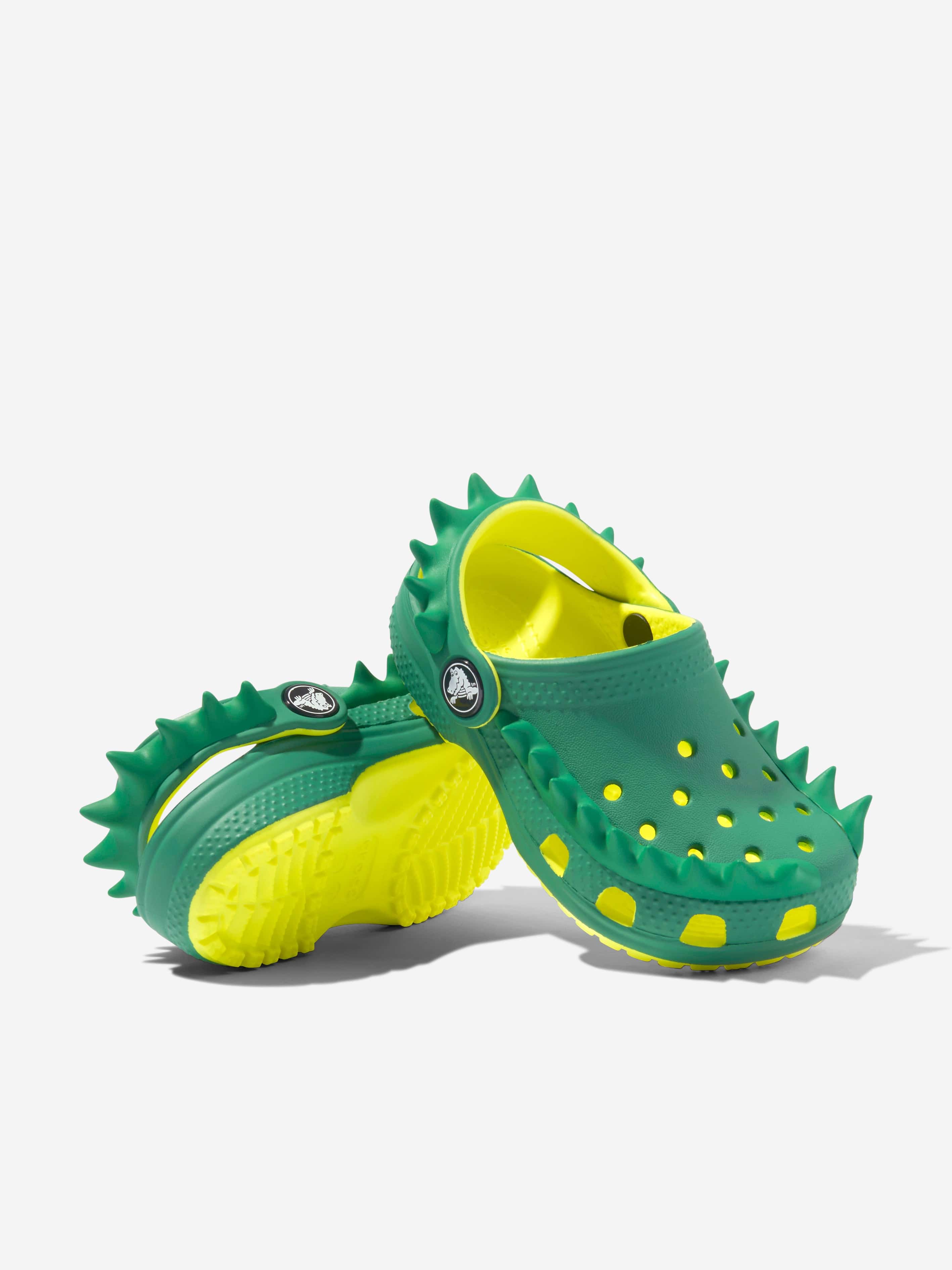 Crocs Boys Classic Spikes Clog in Green