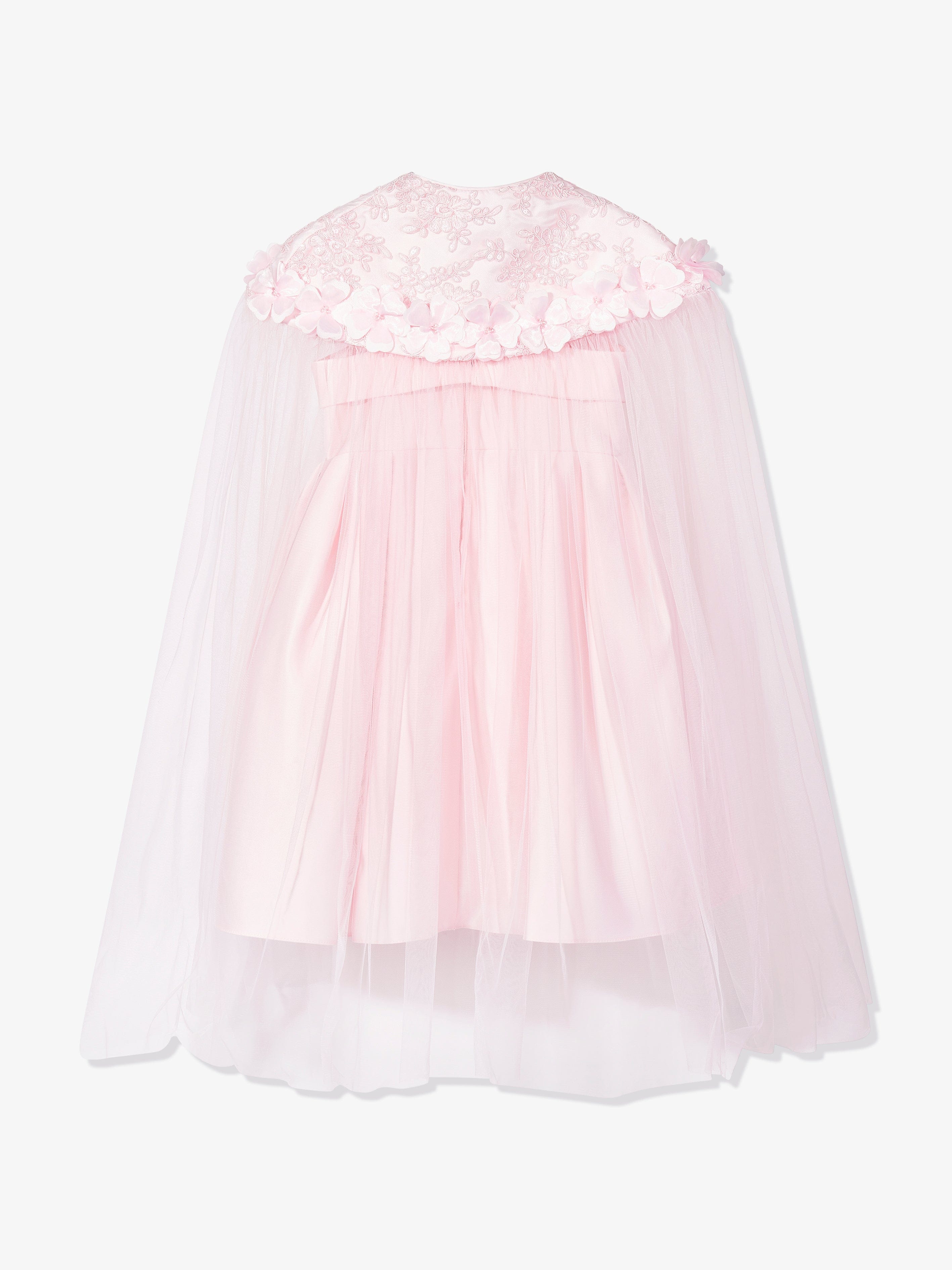 Dress & Fleur Girls Occasion and Cape Set in Pink