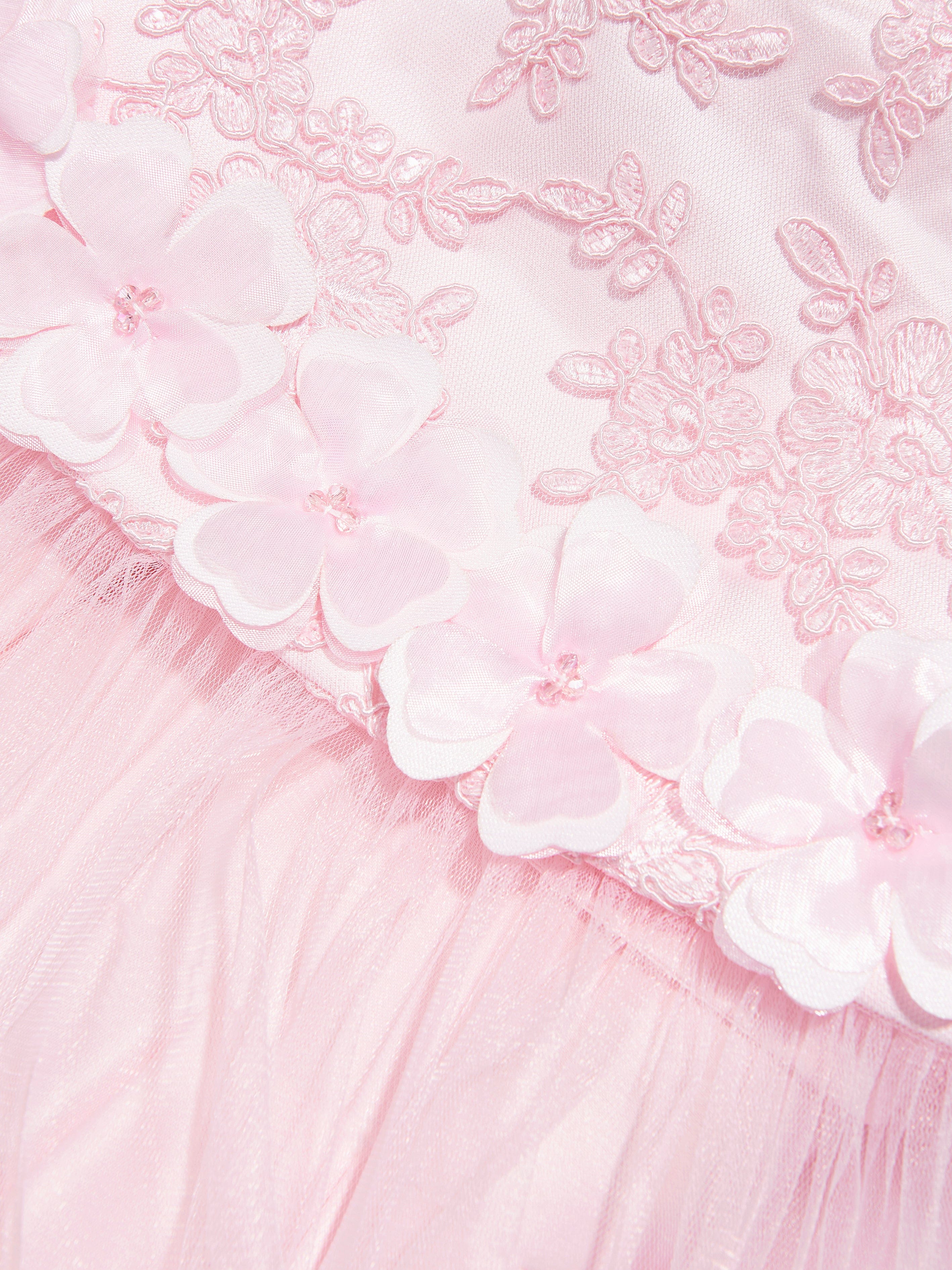 Dress & Fleur Girls Occasion and Cape Set in Pink