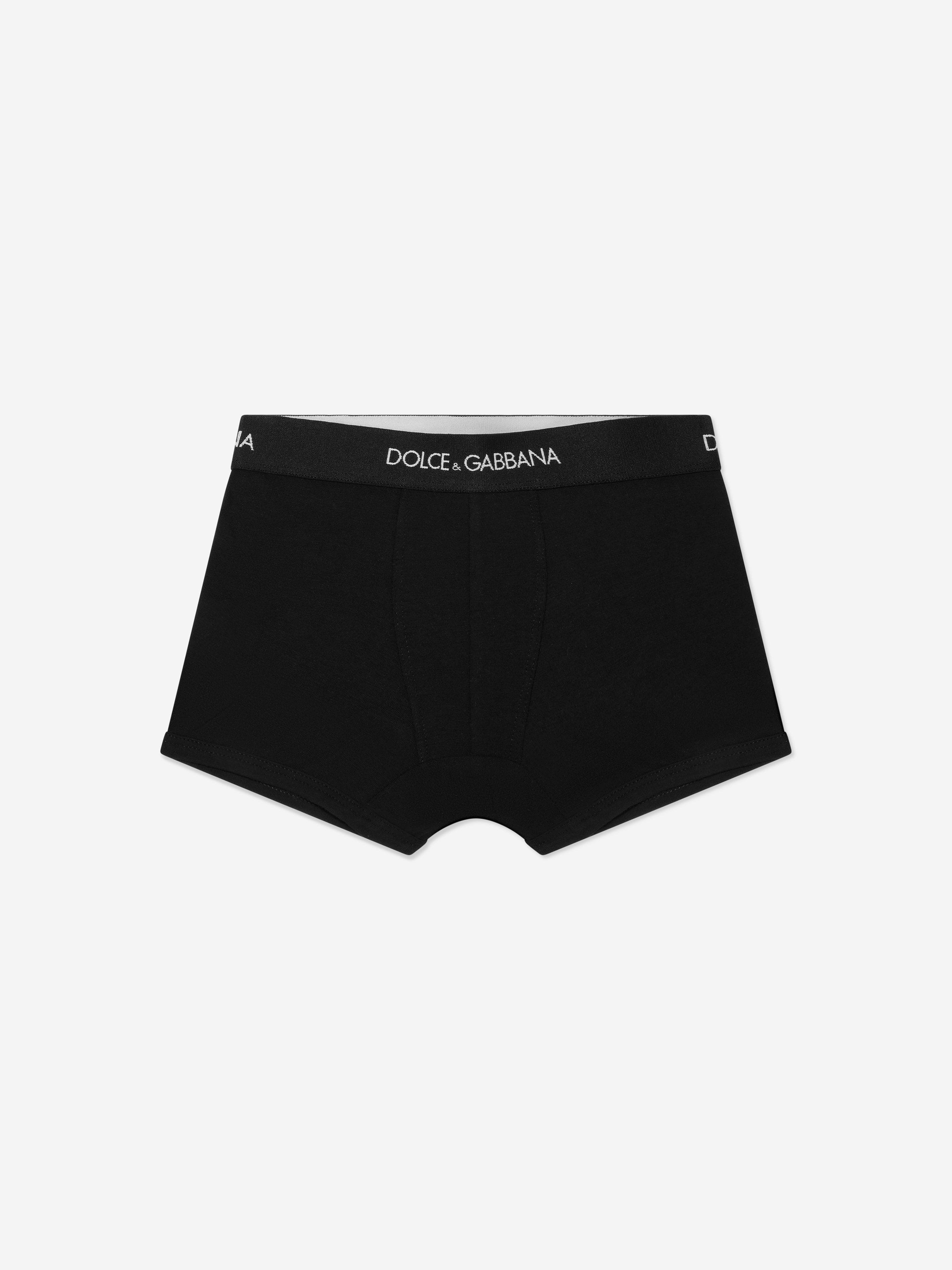 Dolce & Gabbana Boys Boxer Shorts Set (2 Pack) in Black