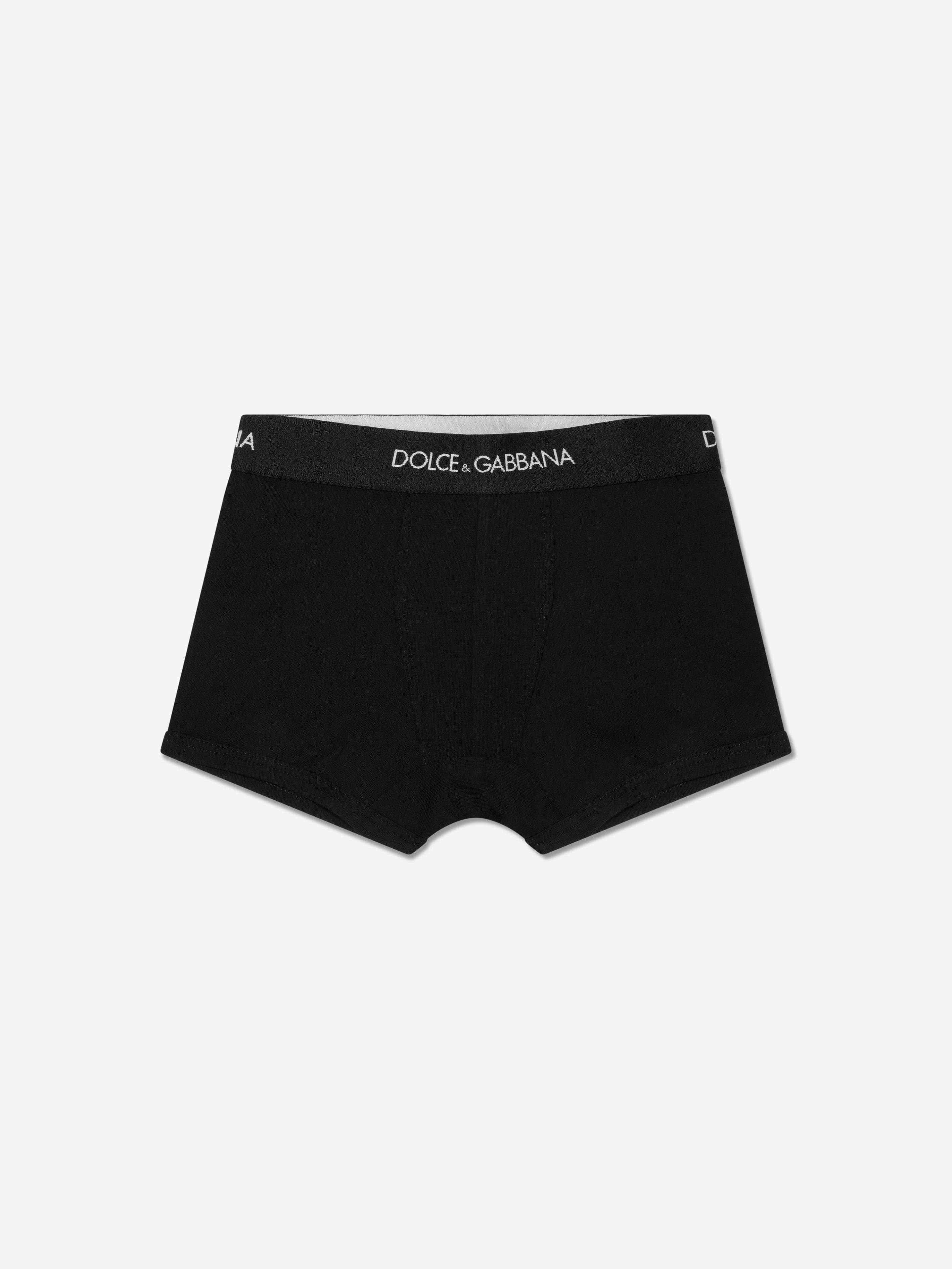 Dolce & Gabbana Boys Boxer Shorts Set (2 Pack) in Black