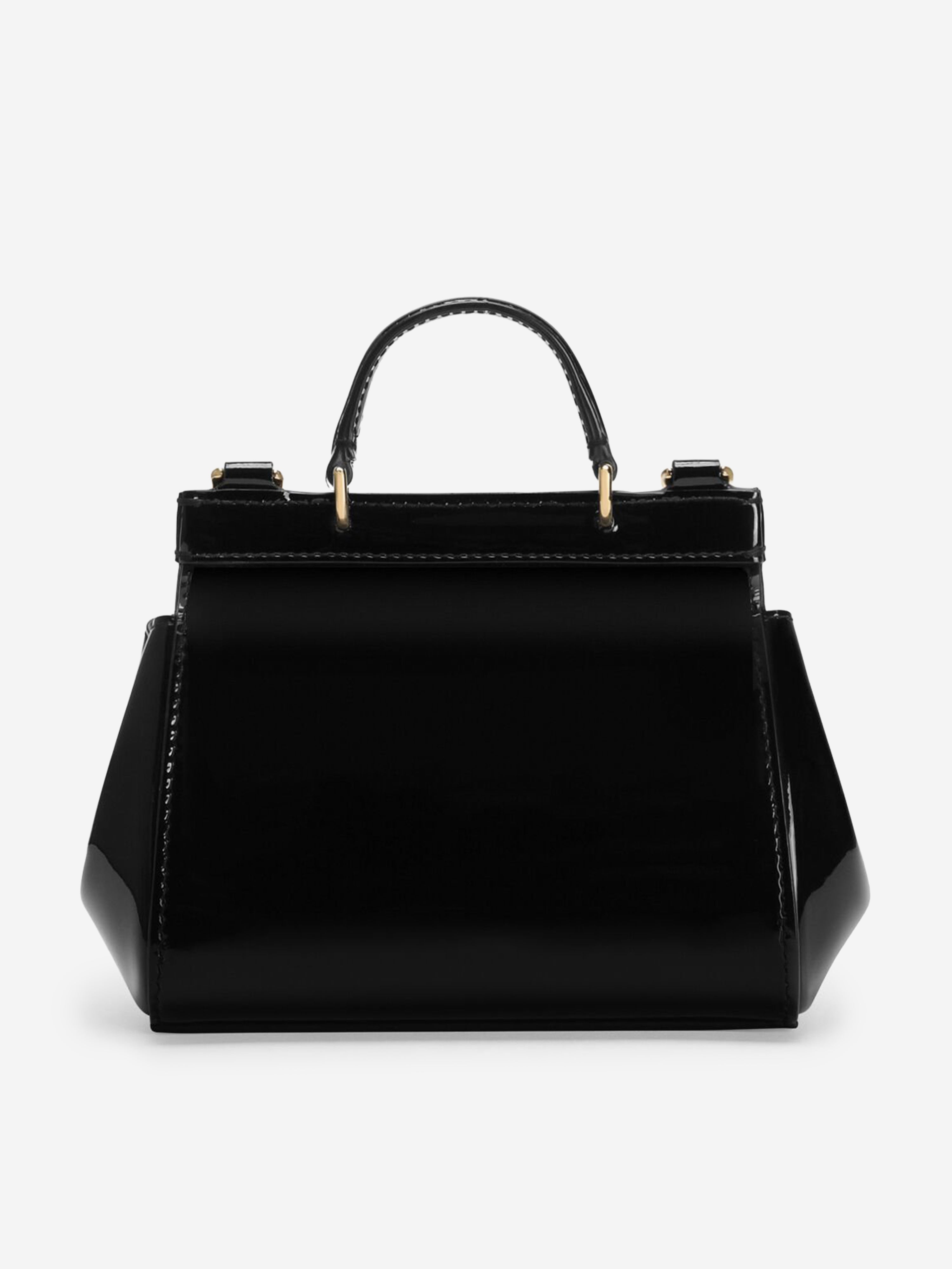 Dolce & Gabbana Girls Patent Leather Handbag in Black