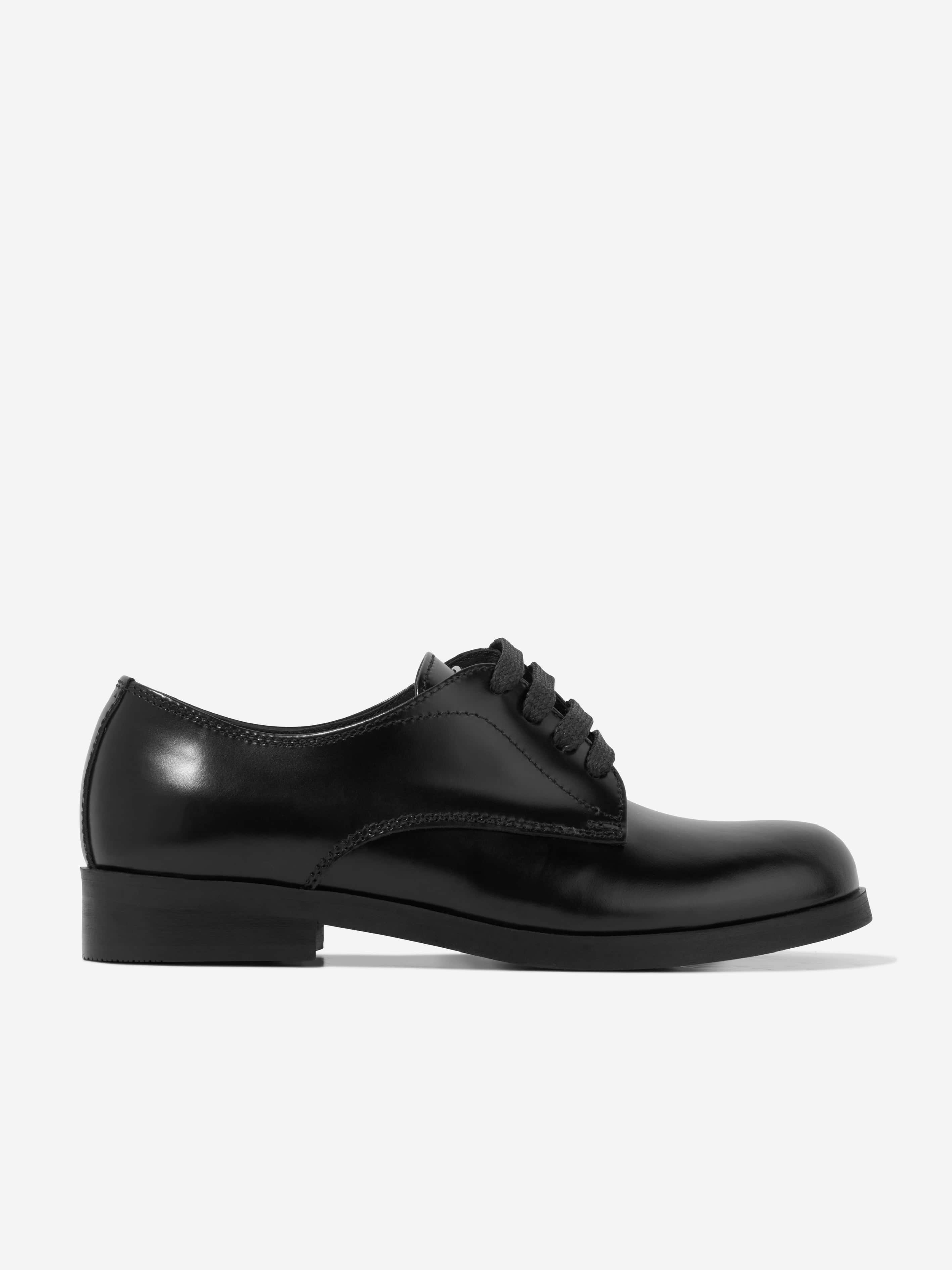 Dolce & Gabbana Boys Leather Lace Up shoes in Black