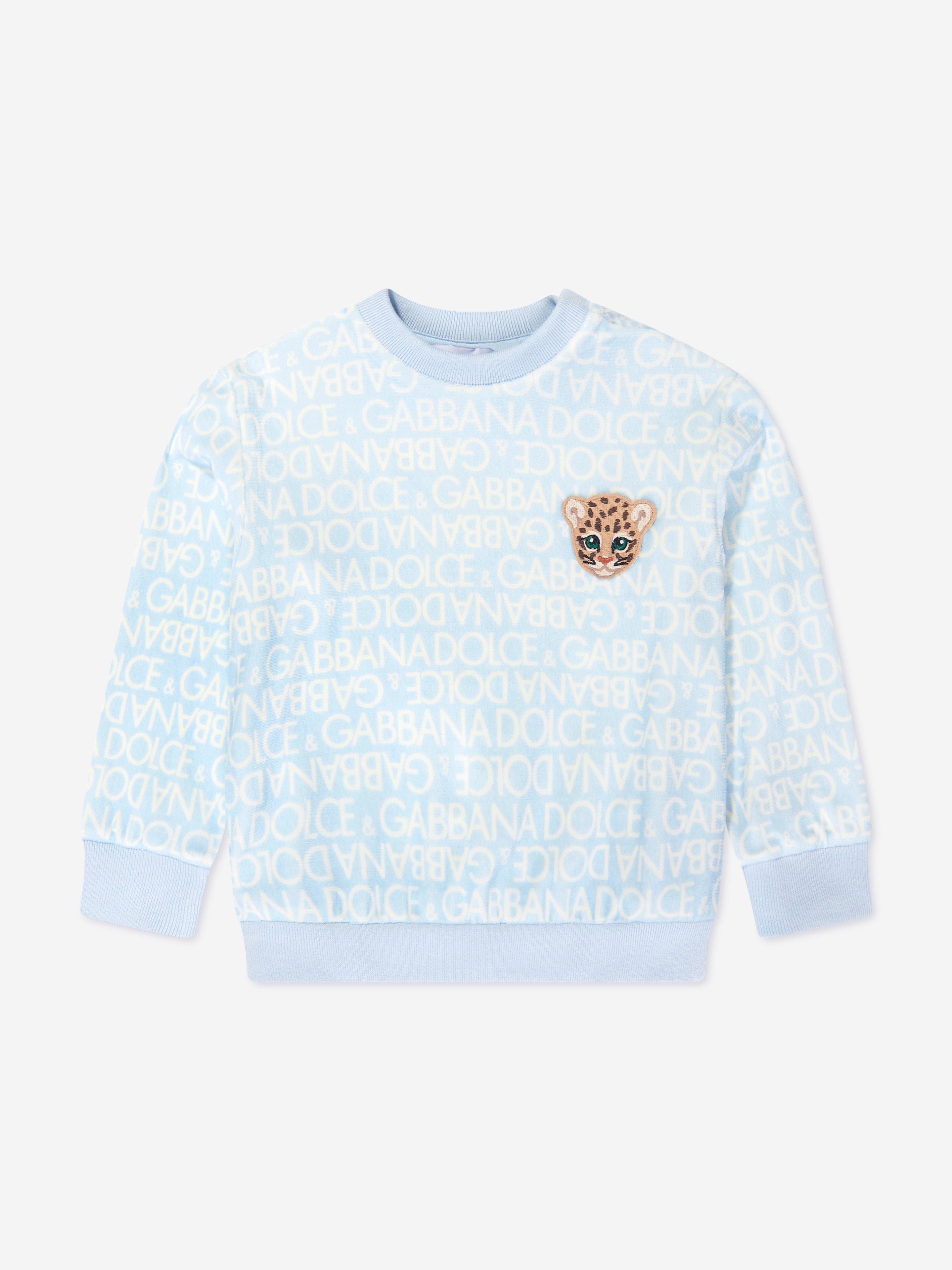 Dolce & Gabbana Baby Boys Logo Sweatshirt in Blue