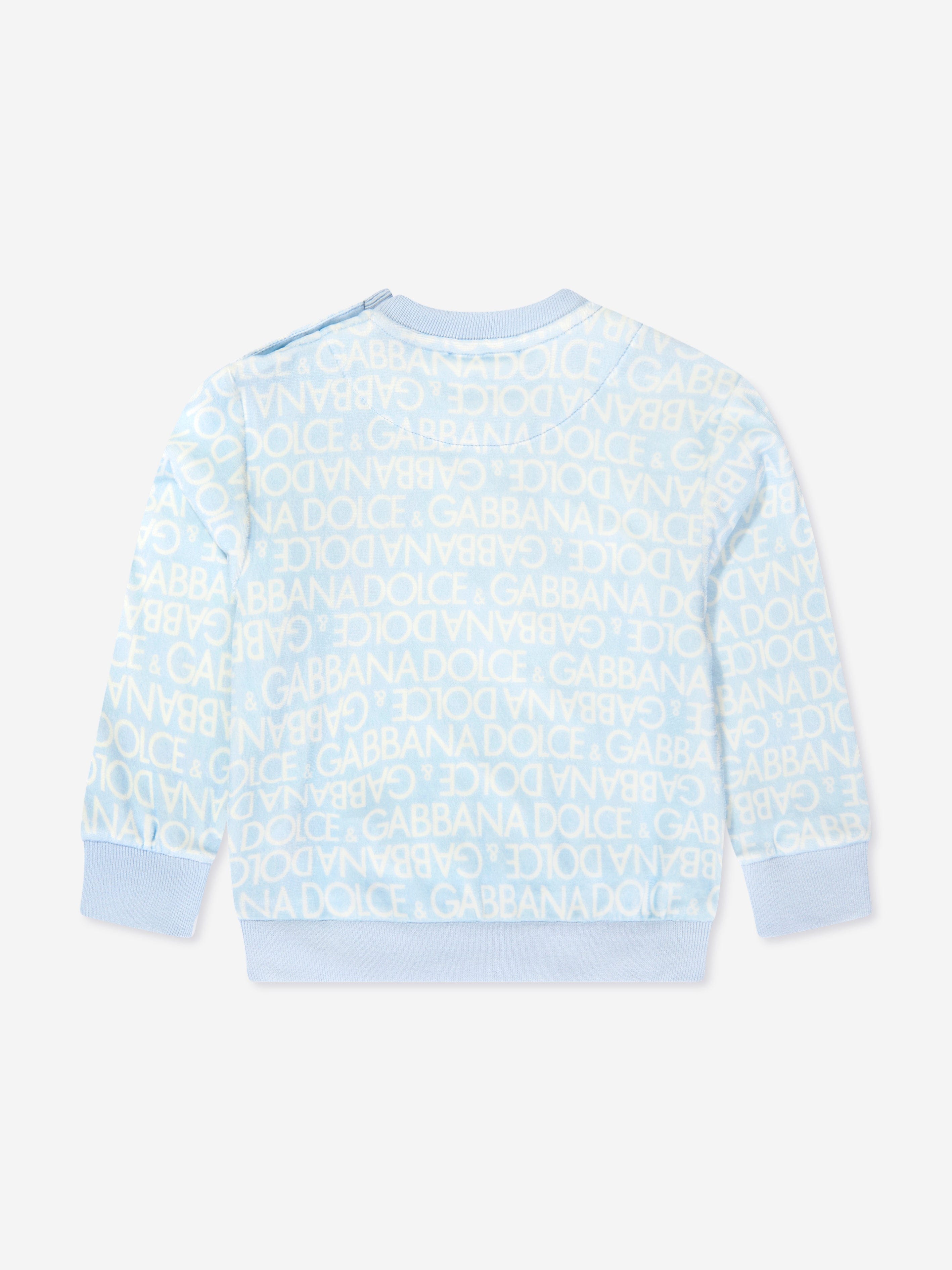 Dolce & Gabbana Baby Boys Logo Sweatshirt in Blue