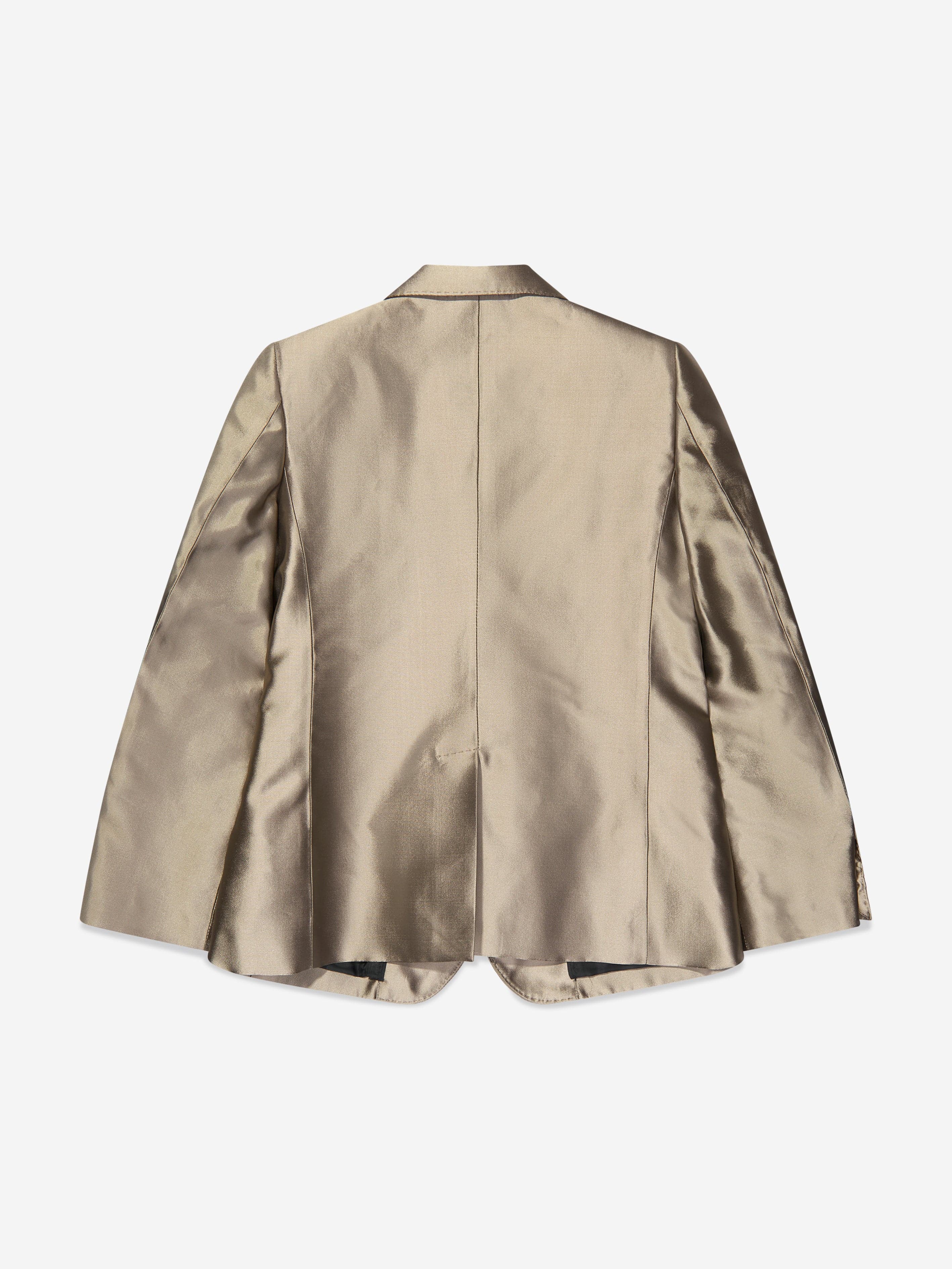 Dolce & Gabbana Boys Silk Blazer in Gold