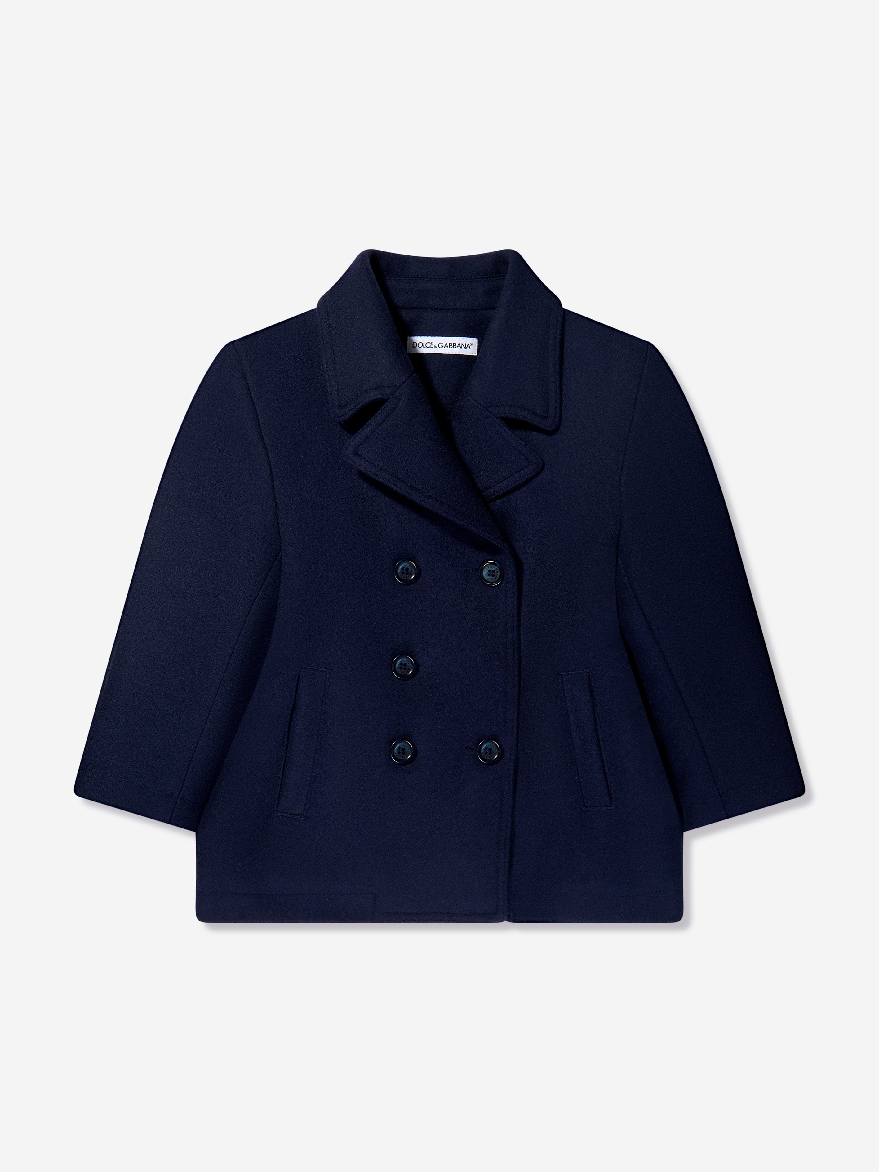 Dolce & Gabbana Boys Pea Coat in Navy