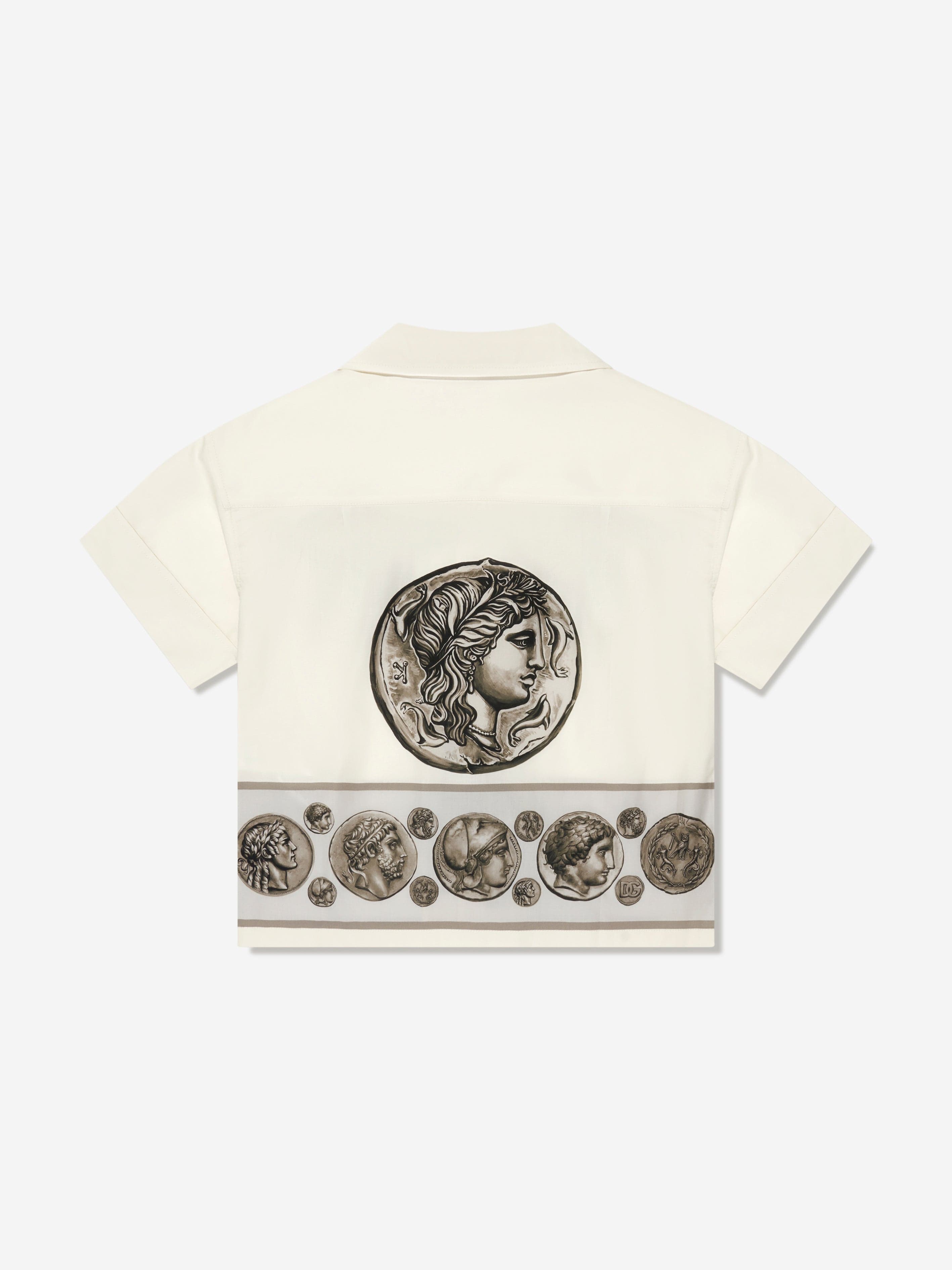 Dolce & Gabbana Boys Short Sleeve Shirt in Ivory