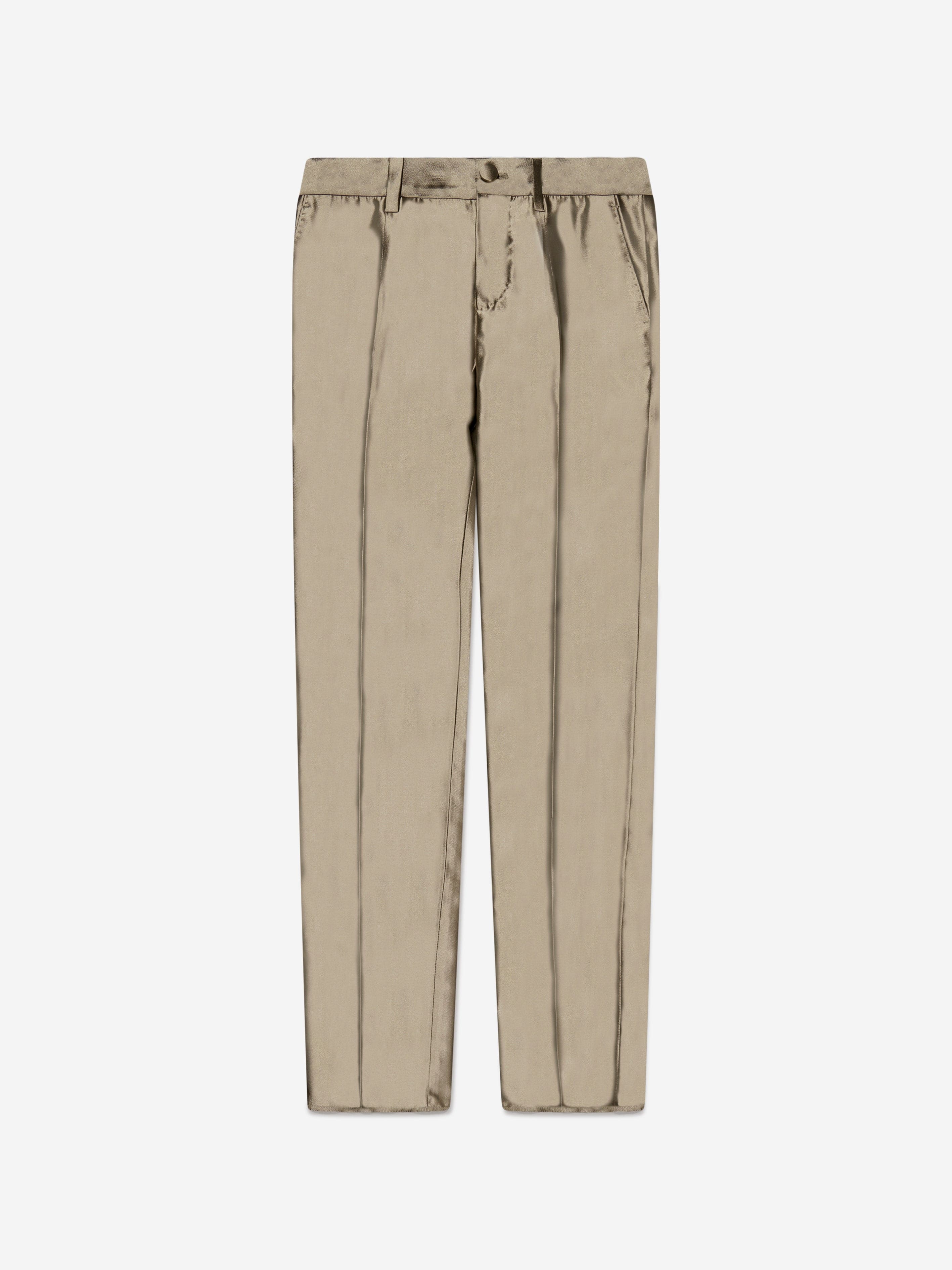 Dolce & Gabbana Boys Silk Suit Trousers in Gold