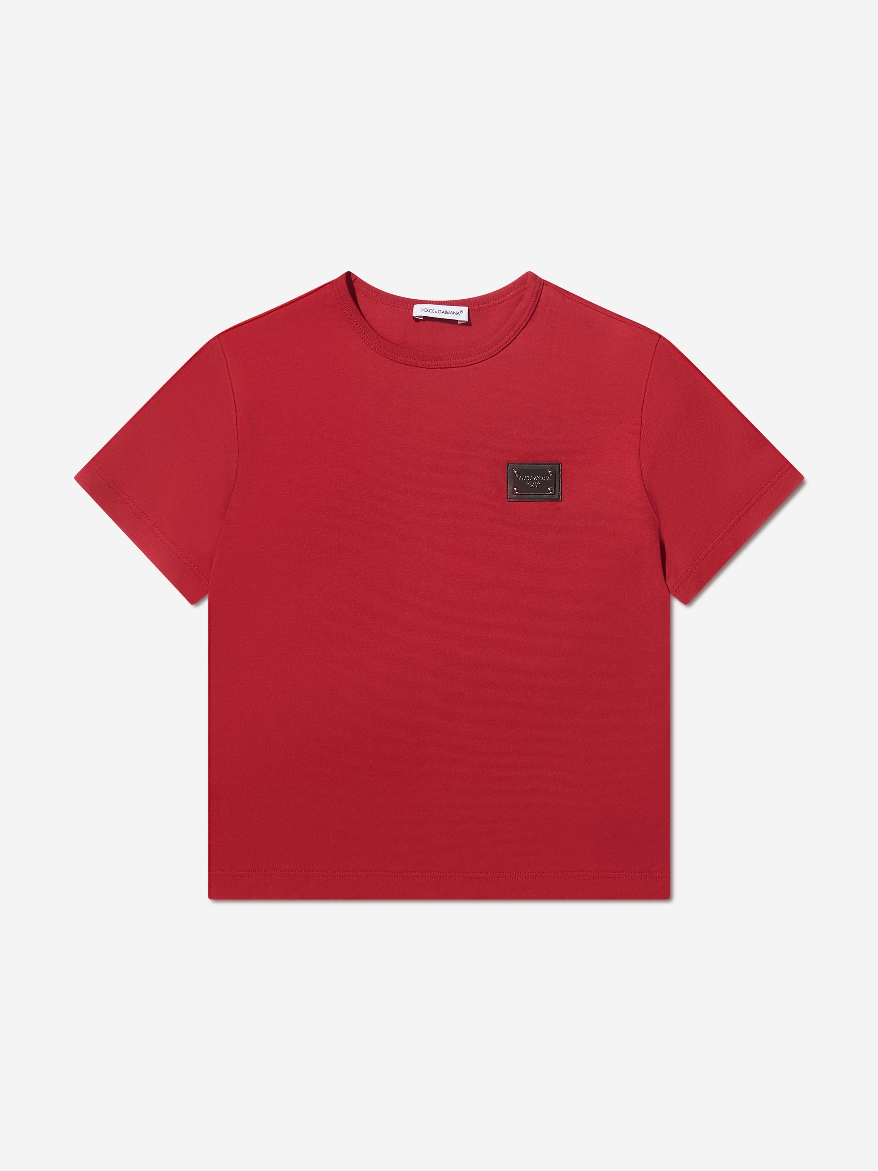 Dolce & Gabbana Boys Logo T-Shirt in Red