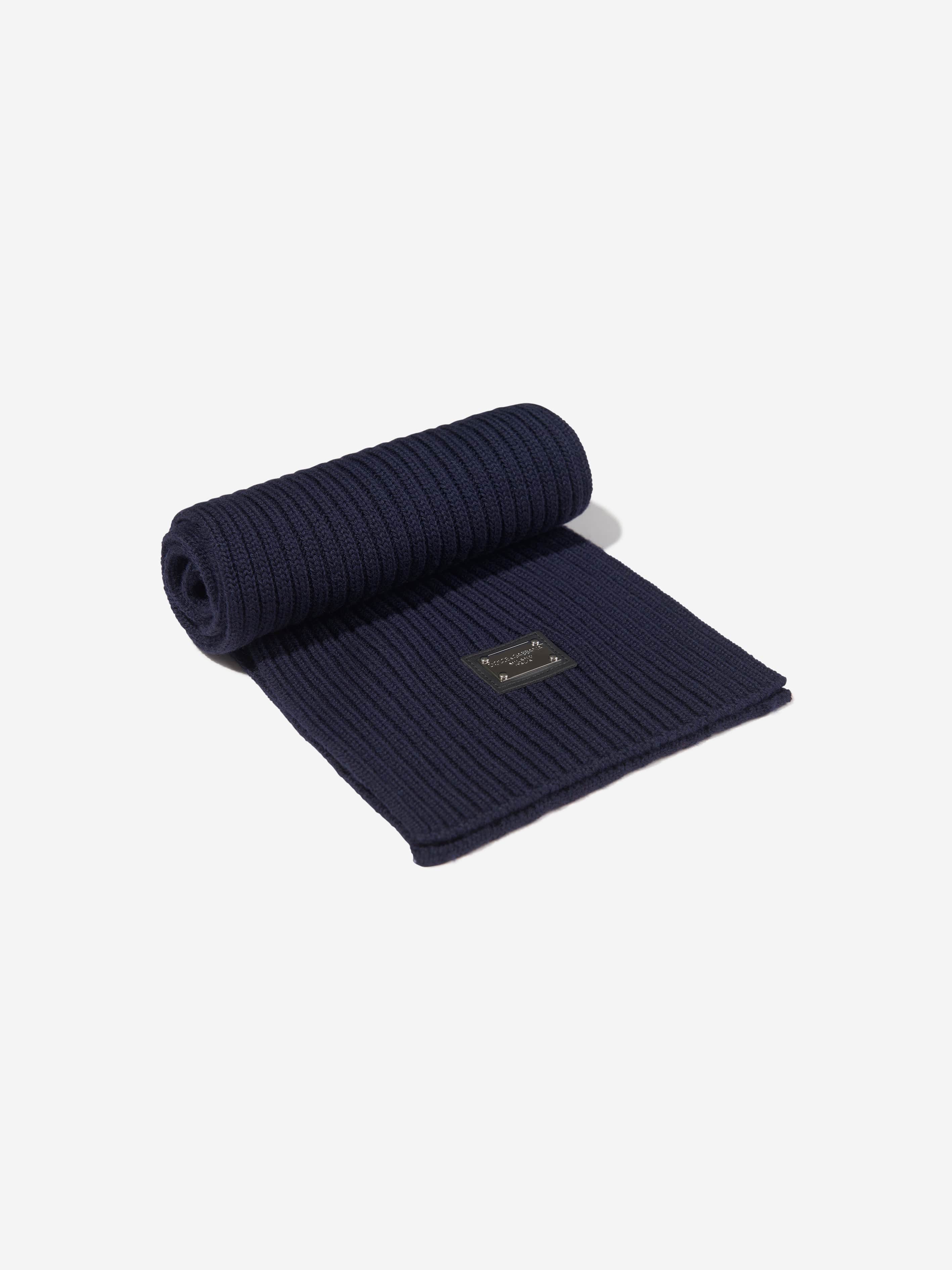 Dolce & Gabbana Boys Wool Scarf in Navy