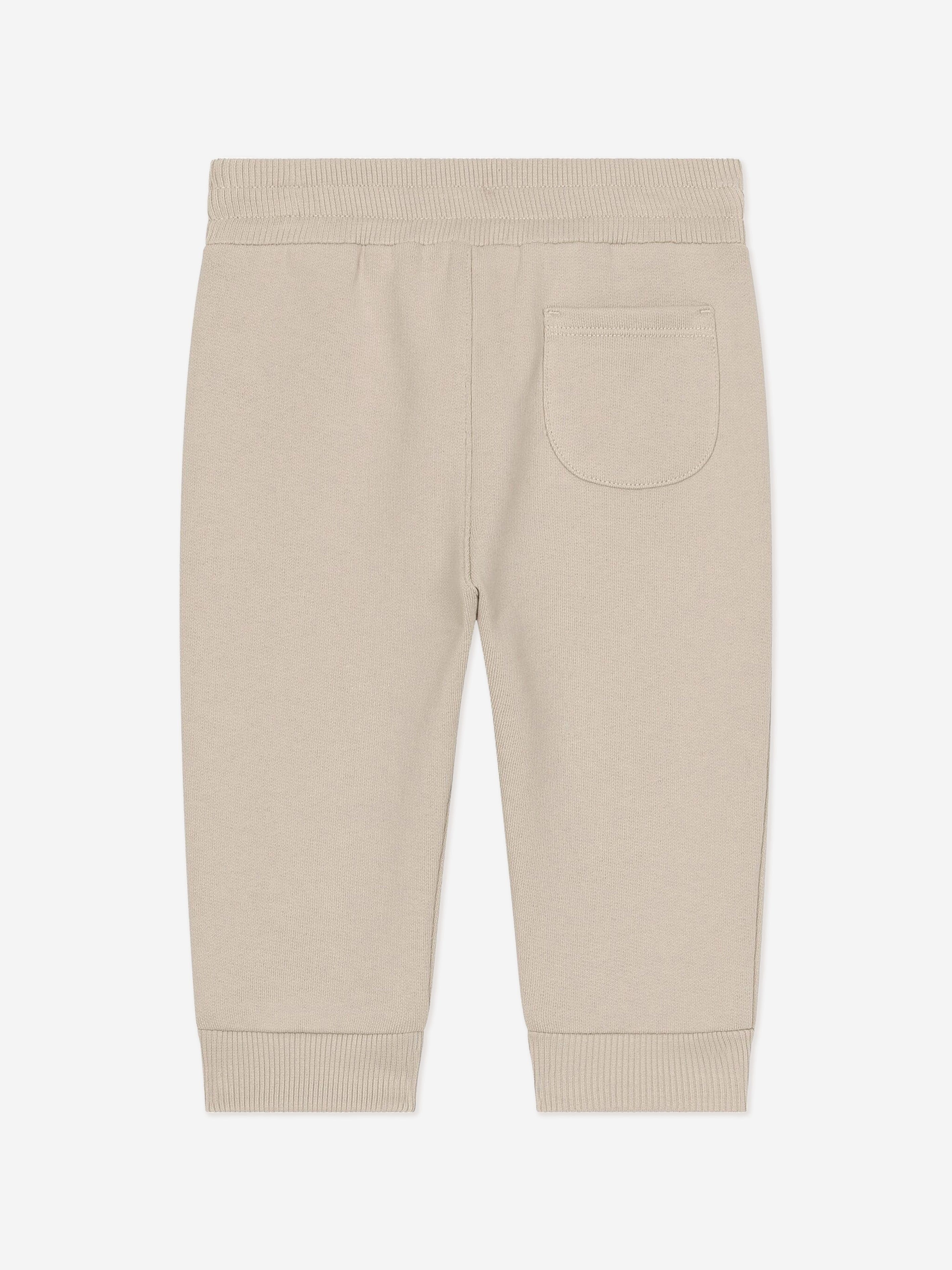 Dolce & Gabbana Baby Boys Logo Stamp Joggers in Beige