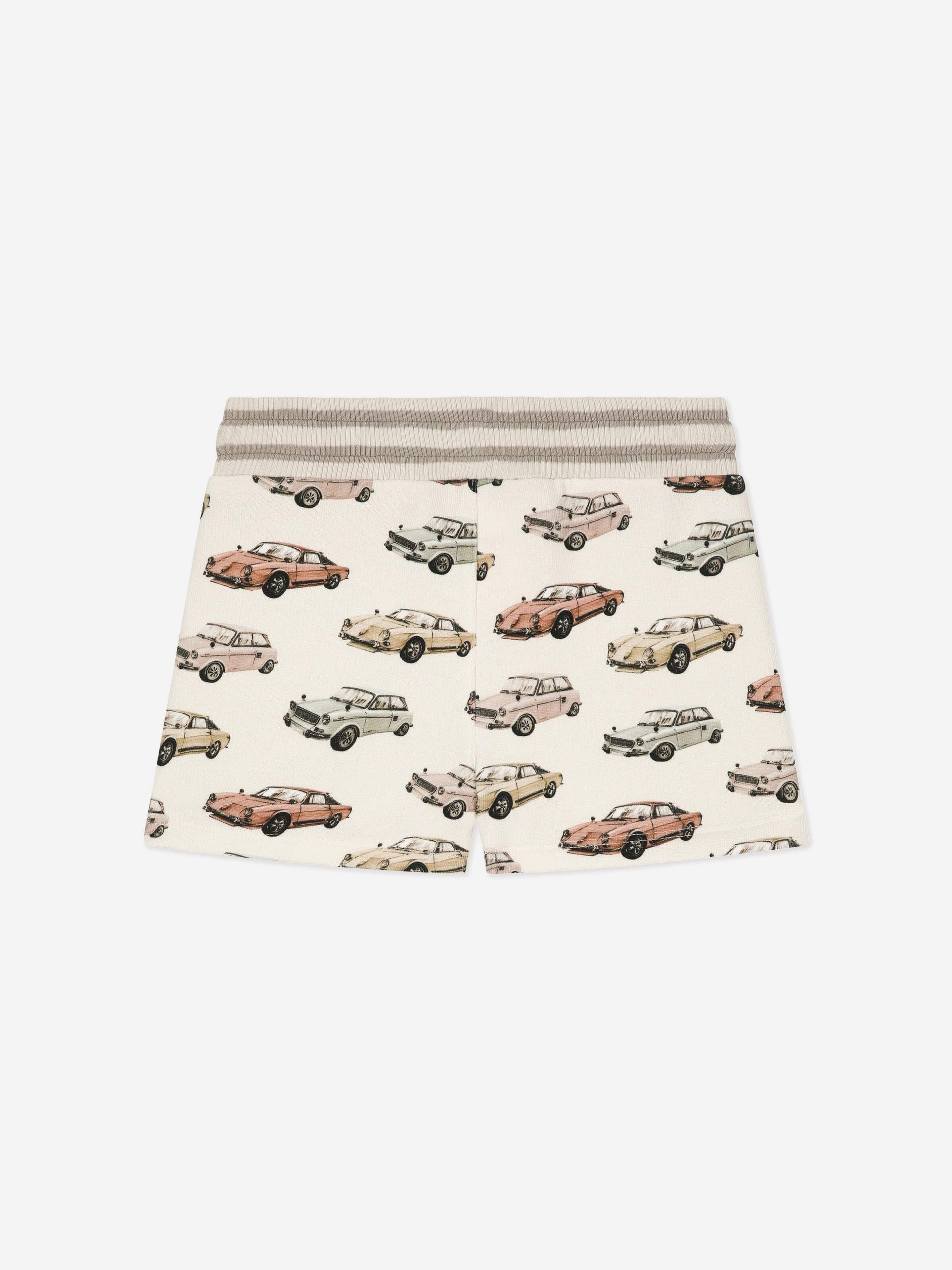 Dolce & Gabbana Baby Boys Car Print Shorts in Ivory