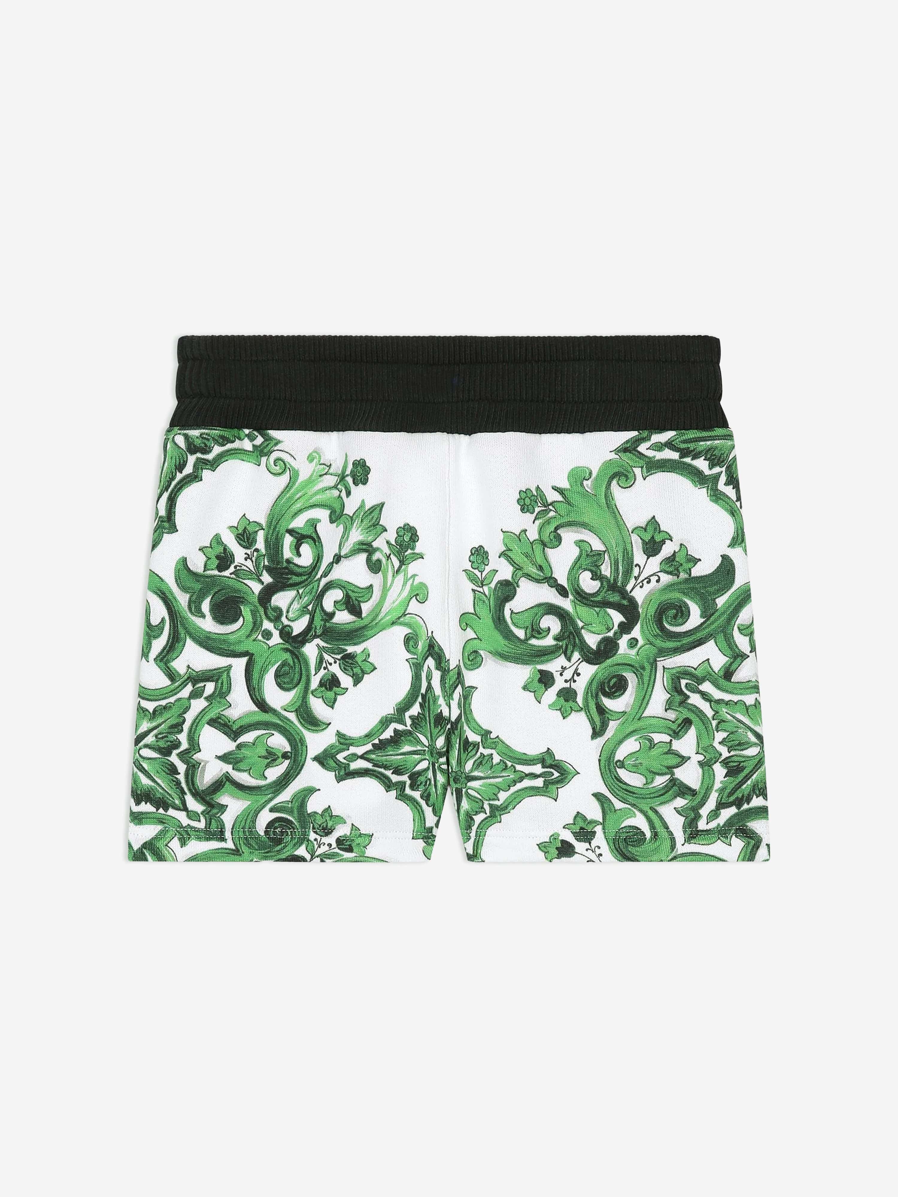 Dolce & Gabbana Baby Boys Maiolica Shorts in Green