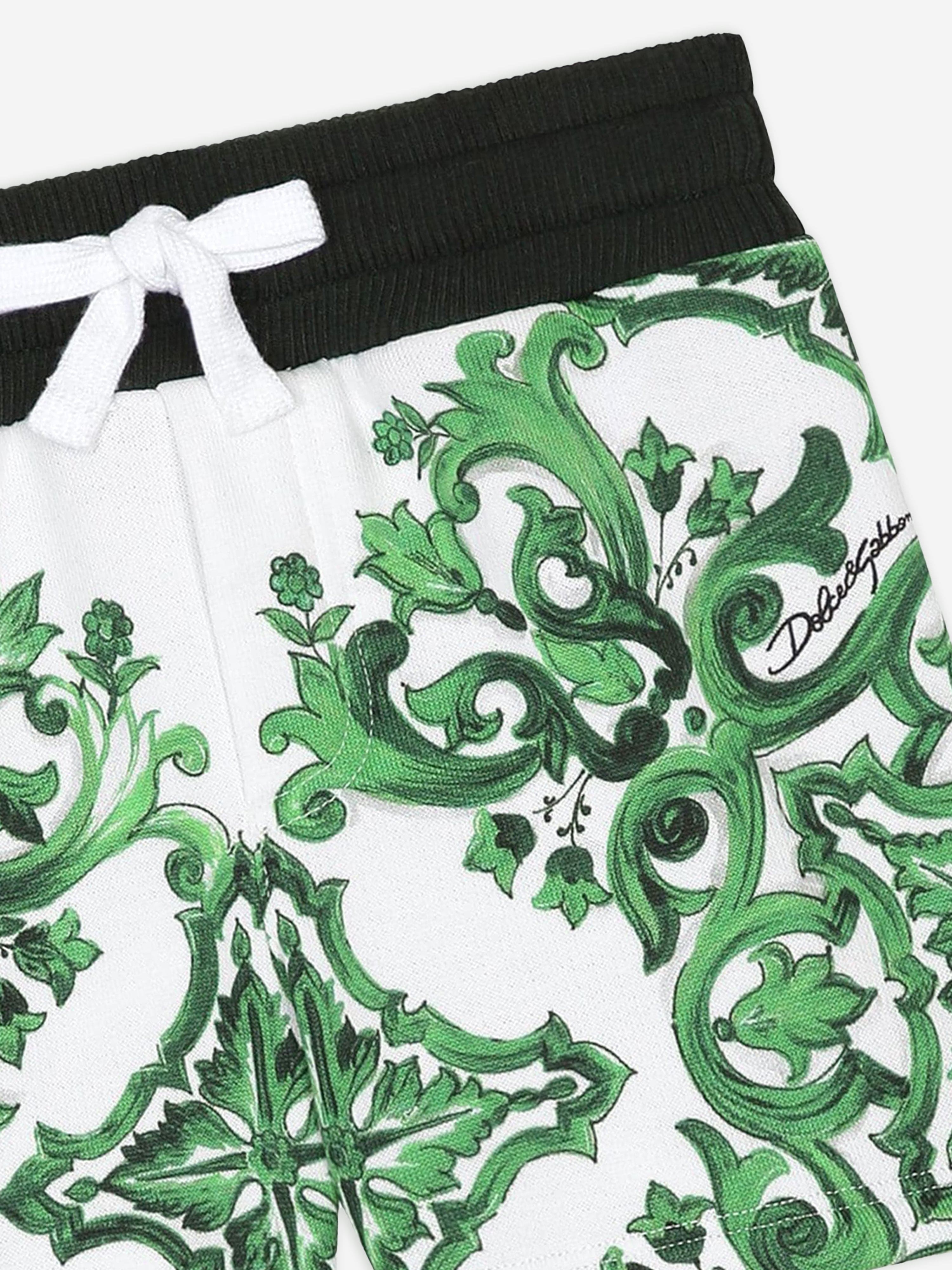 Dolce & Gabbana Baby Boys Maiolica Shorts in Green