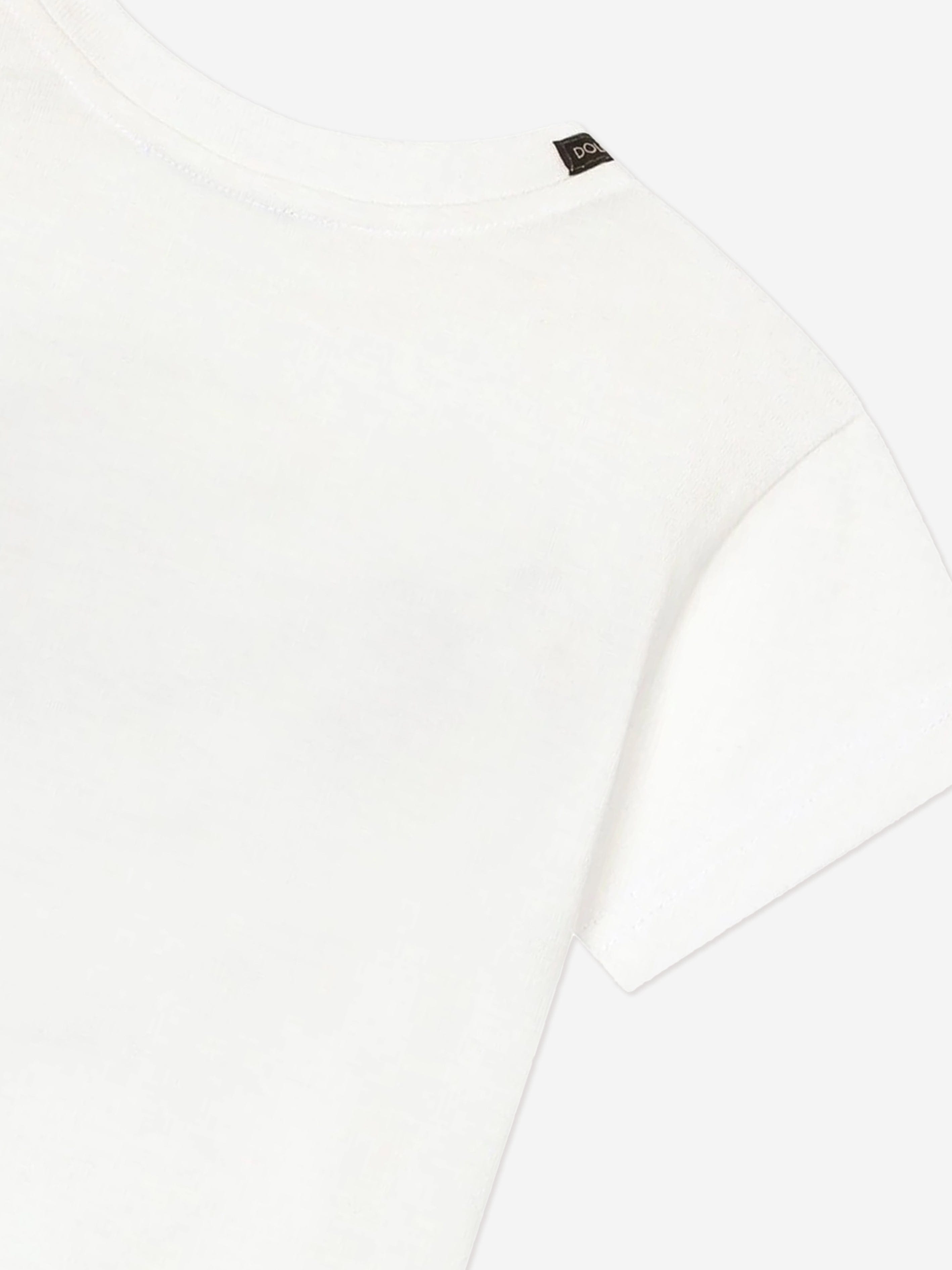 Dolce & Gabbana Baby Boys Car Logo T-Shirt in White