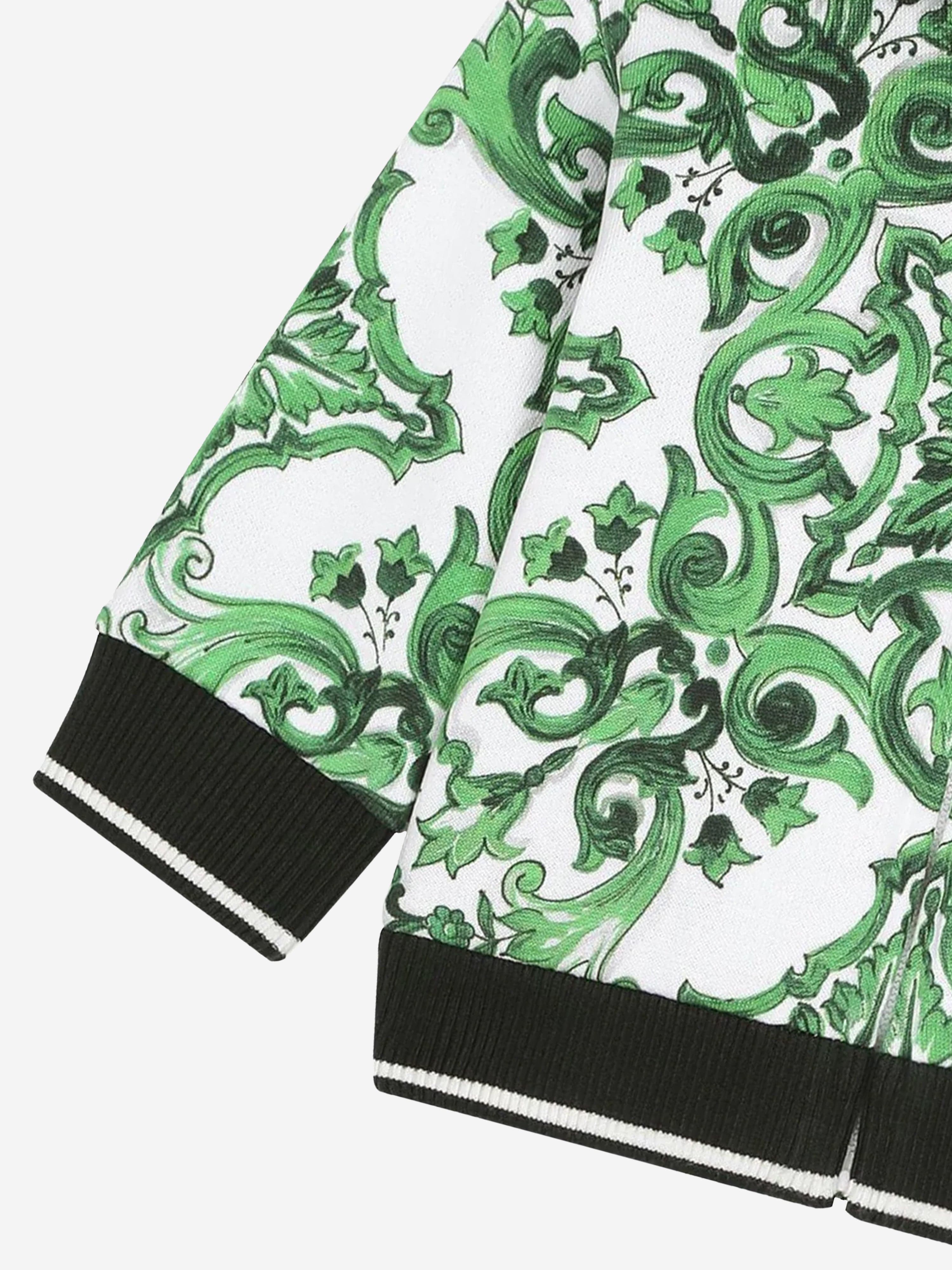 Dolce & Gabbana Baby Boys Maiolica Zip Up Top in Green