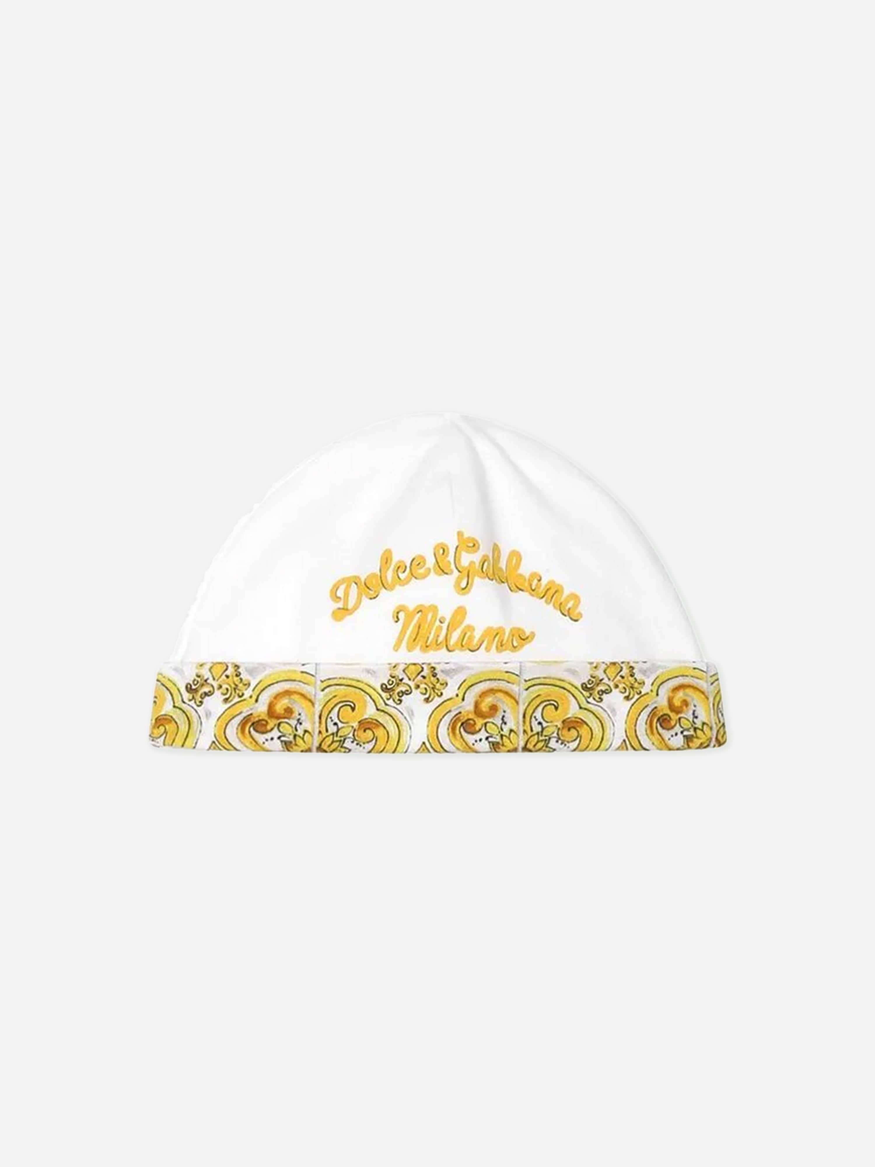 Dolce & Gabbana Baby Girls Maiolica Babygrow Gift Set in Yellow