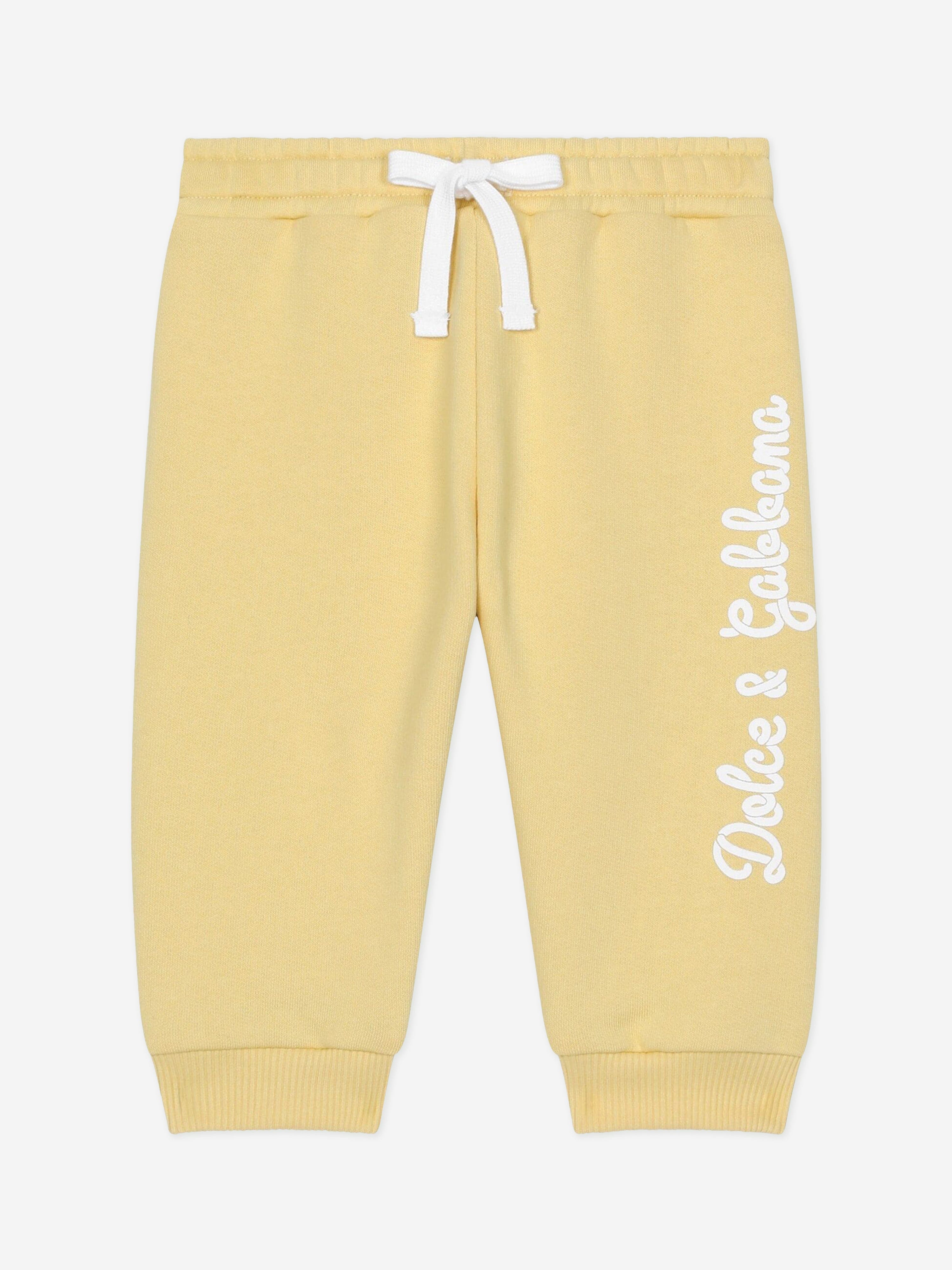 Dolce & Gabbana Baby Logo Joggers in Yellow