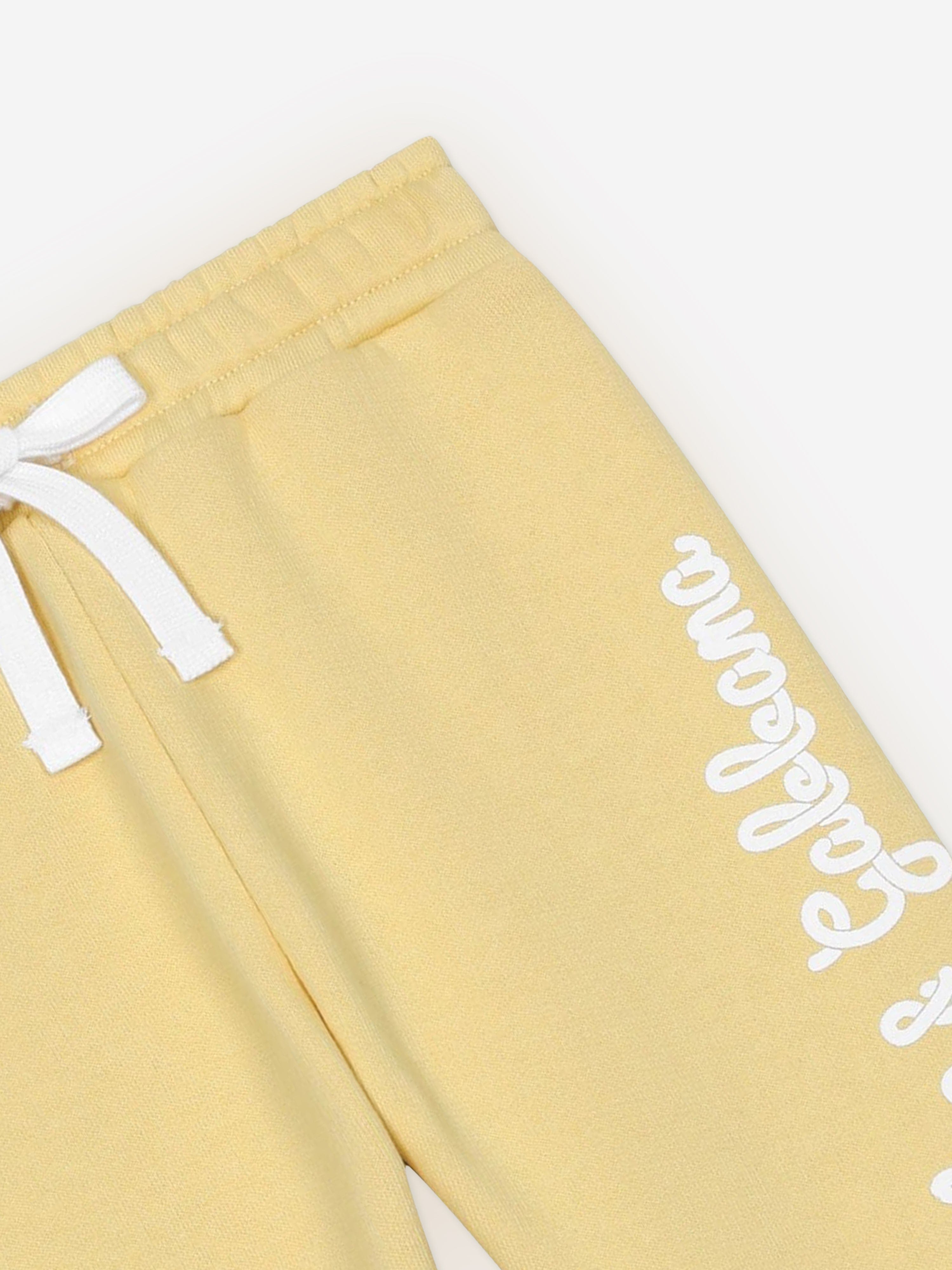 Dolce & Gabbana Baby Logo Joggers in Yellow