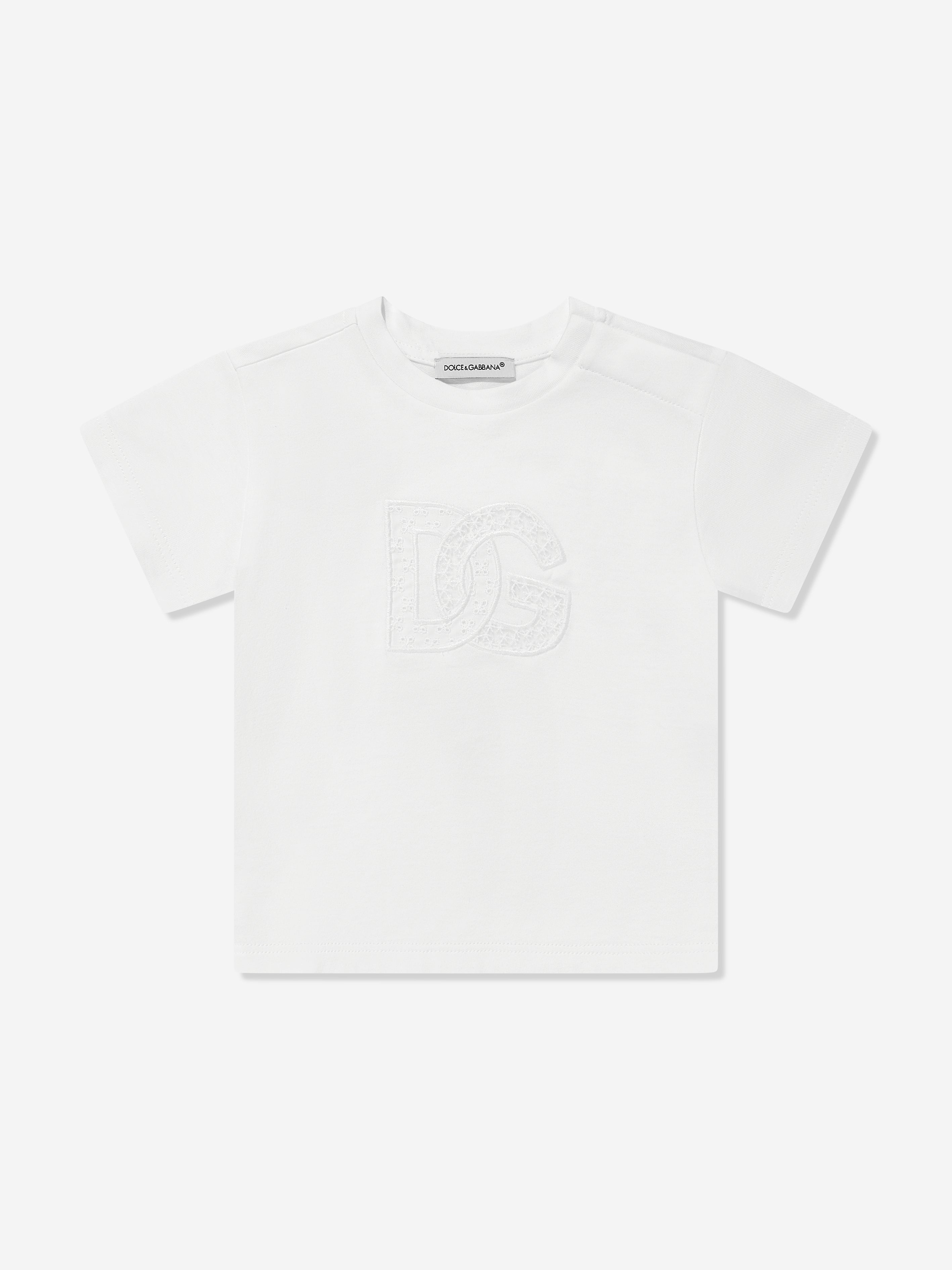 Dolce & Gabbana Baby Girls Logo T-Shirt in White