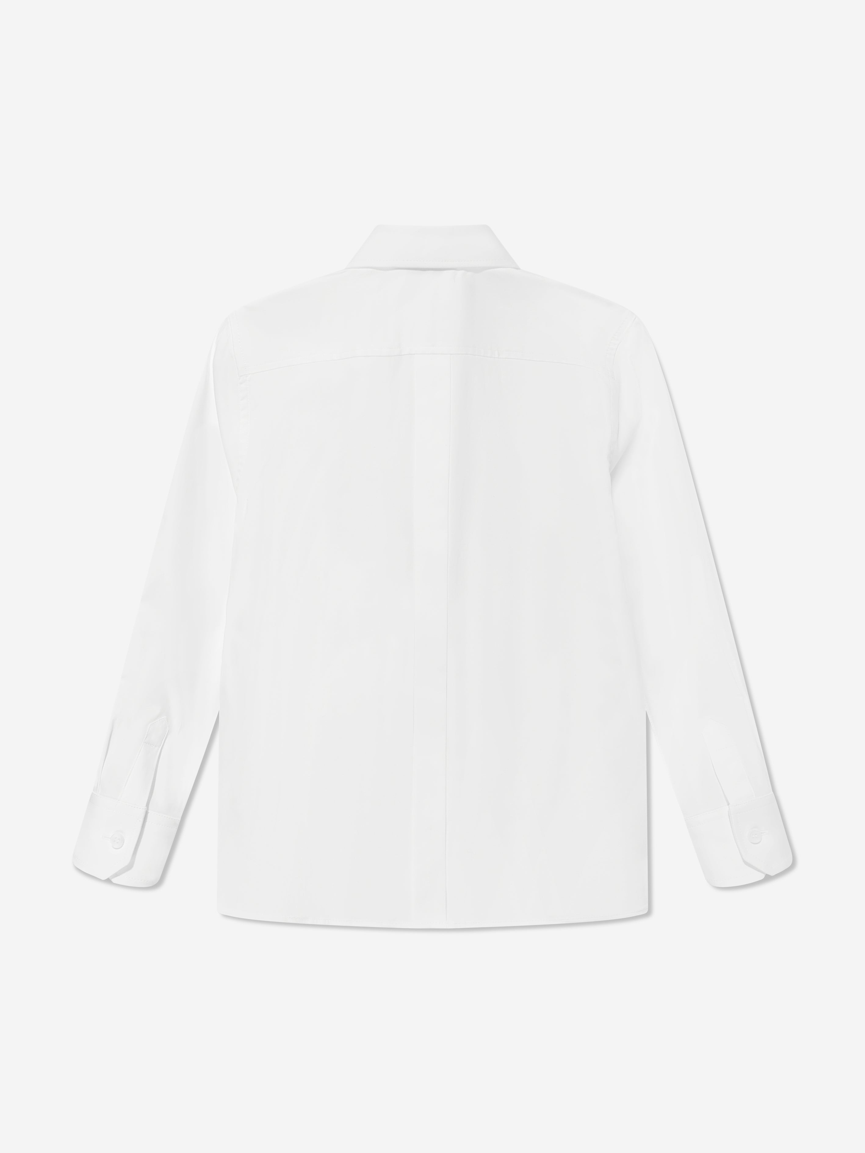 Dolce & Gabbana Boys Long Sleeve Logo Shirt in White