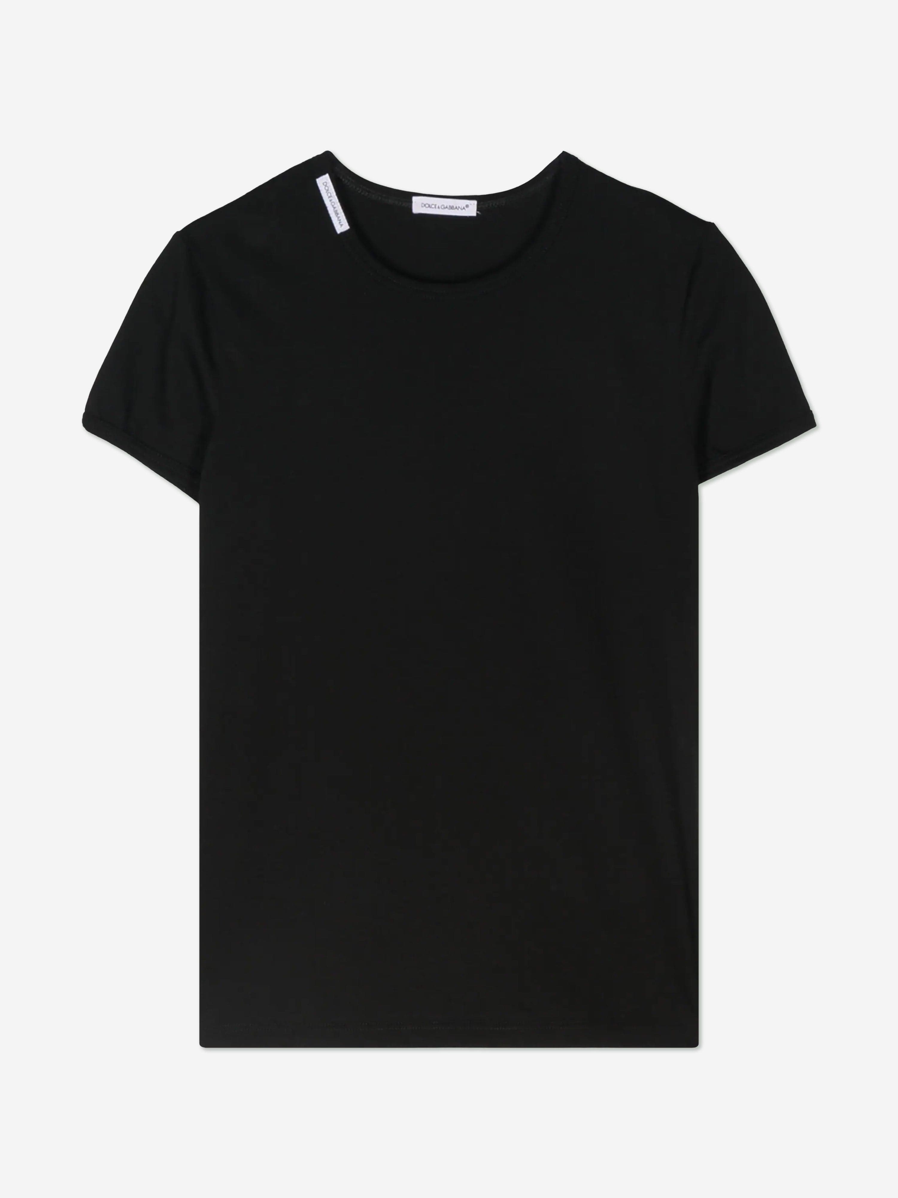 Dolce & Gabbana Boys 2 Pack T-Shirt Set in Black