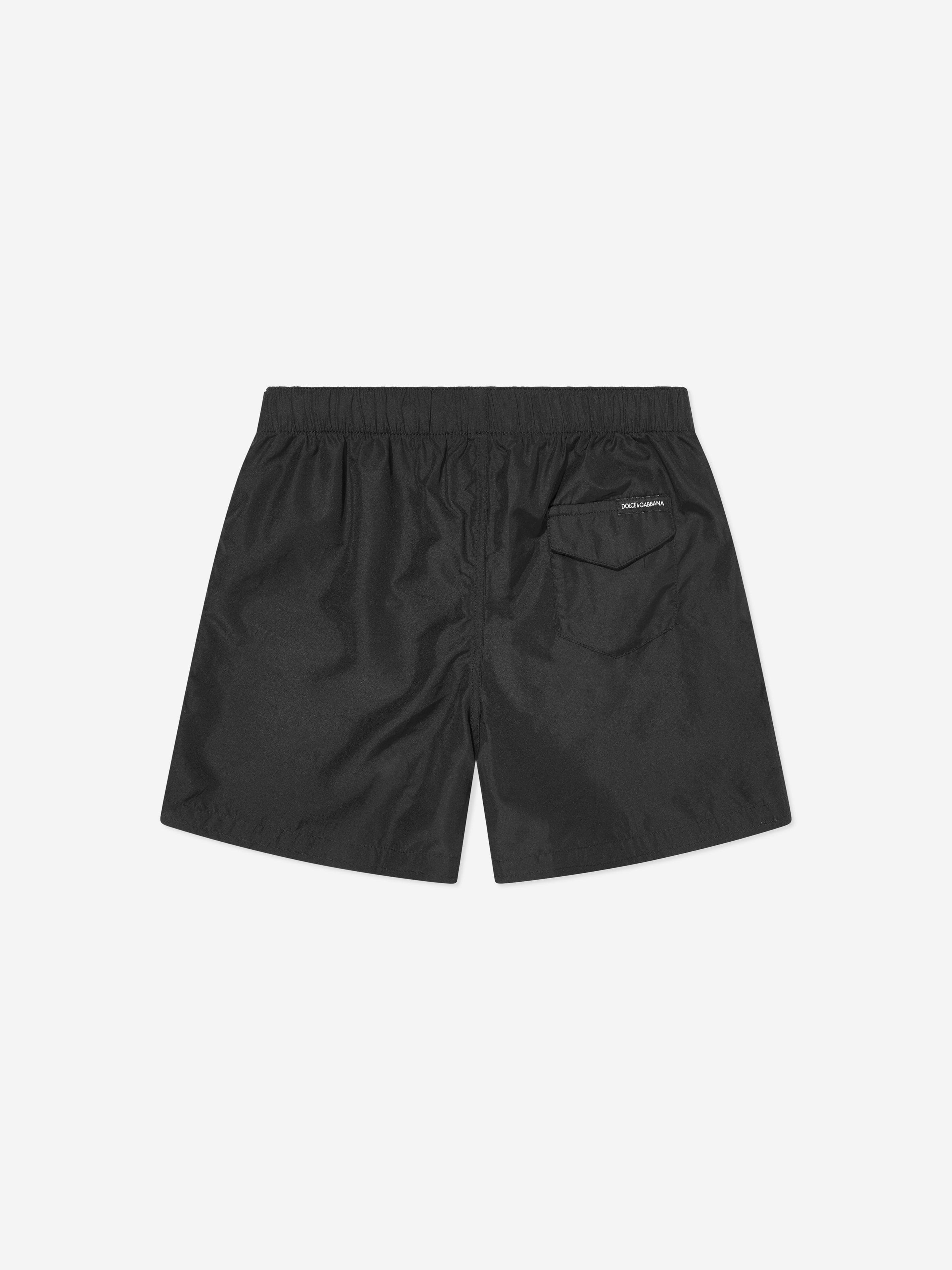 Dolce & Gabbana Boys Milano Logo Swim Shorts in Black