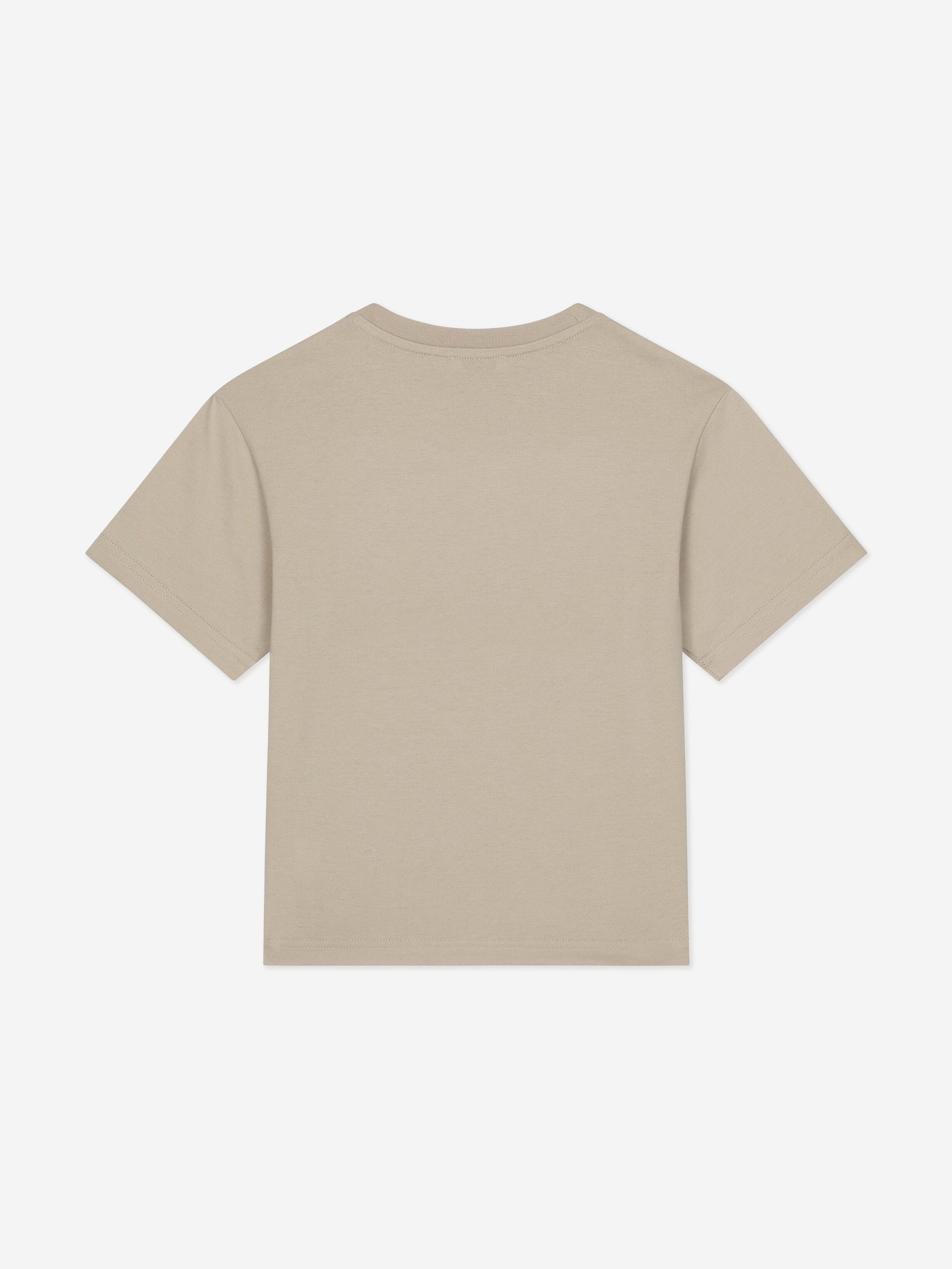 Dolce & Gabbana Boys Embossed Logo T-Shirt in Beige