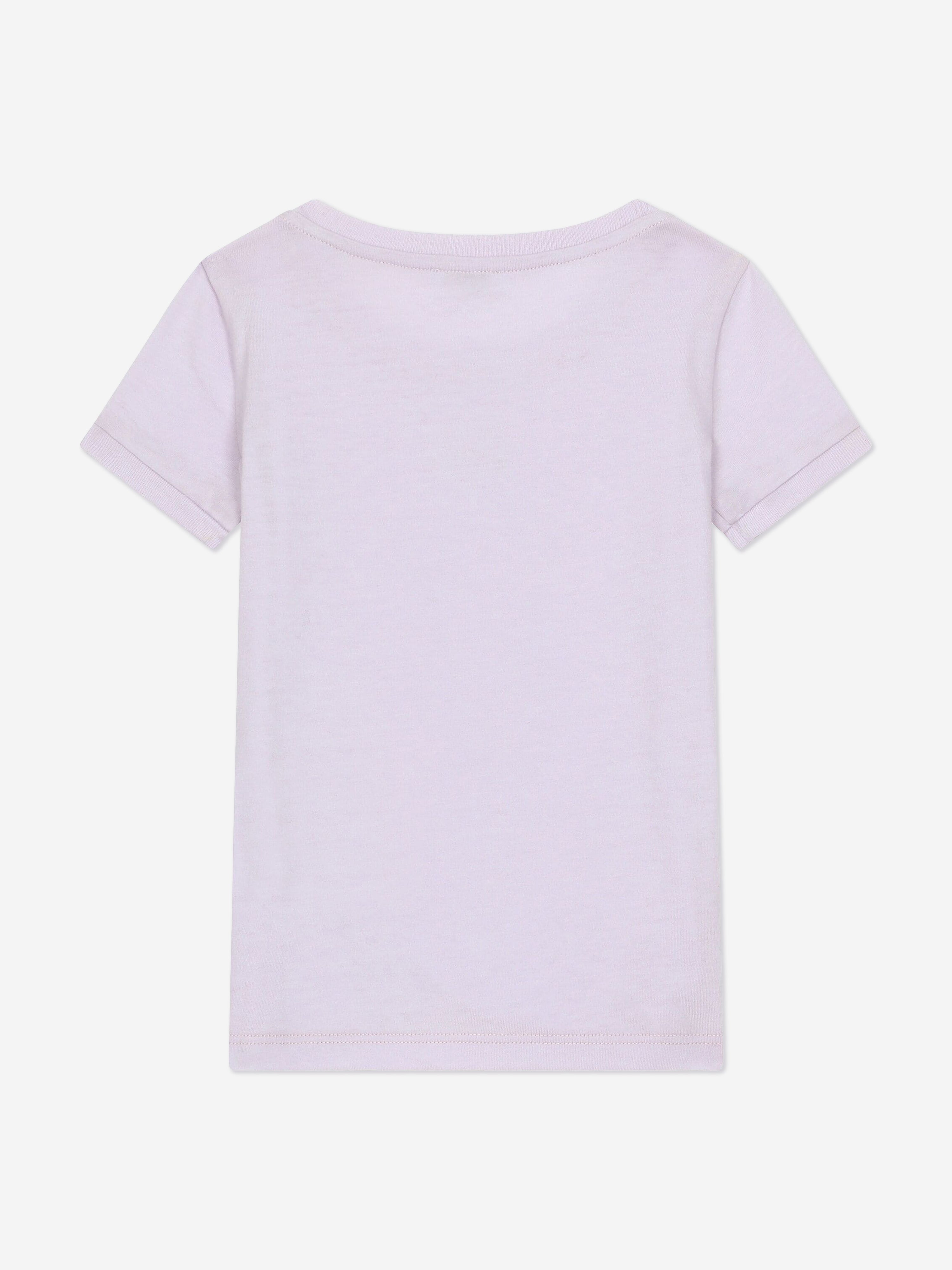 Dolce & Gabbana Girls Logo Label T-Shirt in Purple