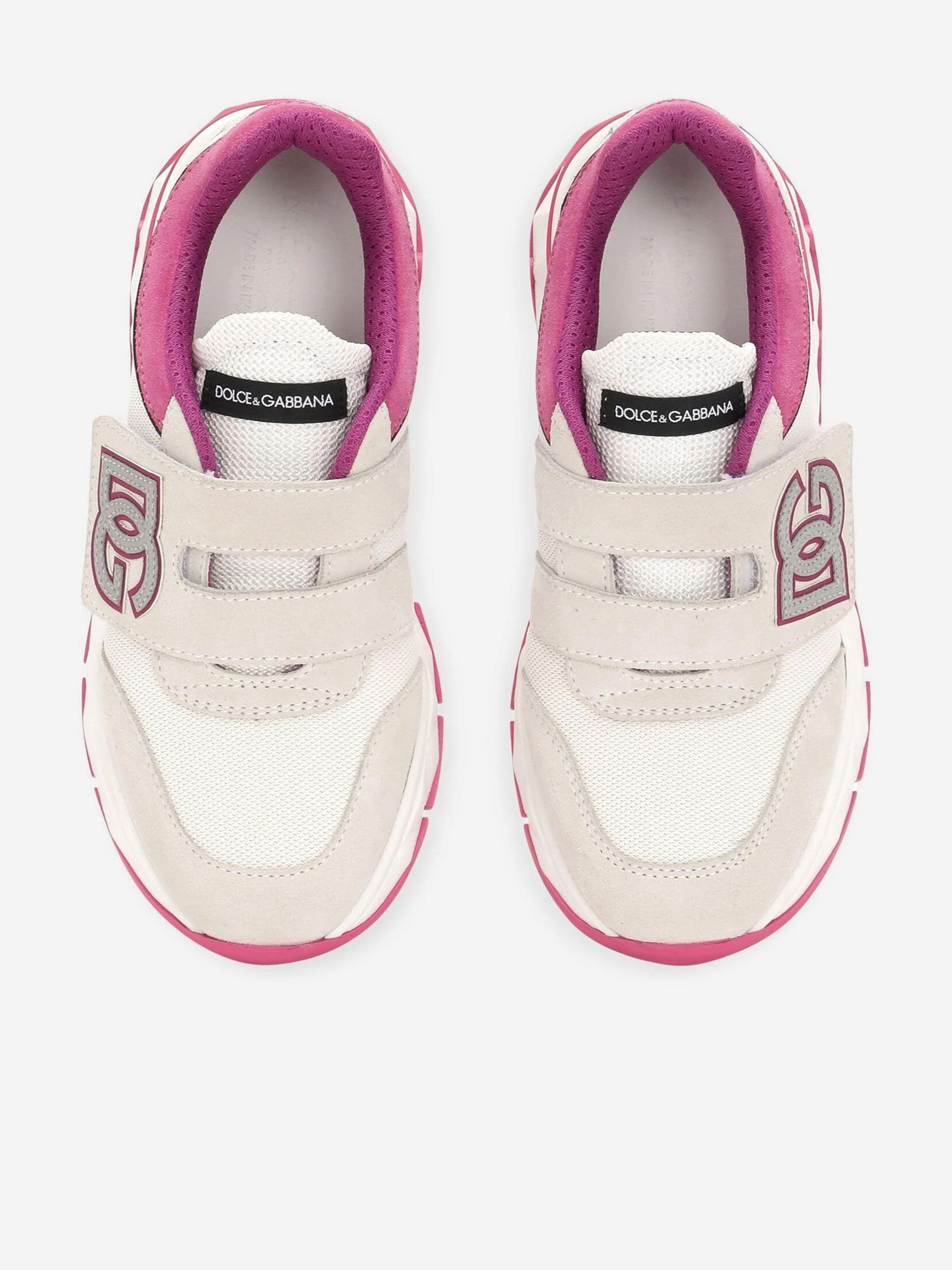 Dolce & Gabbana Girls Logo Trainers in White