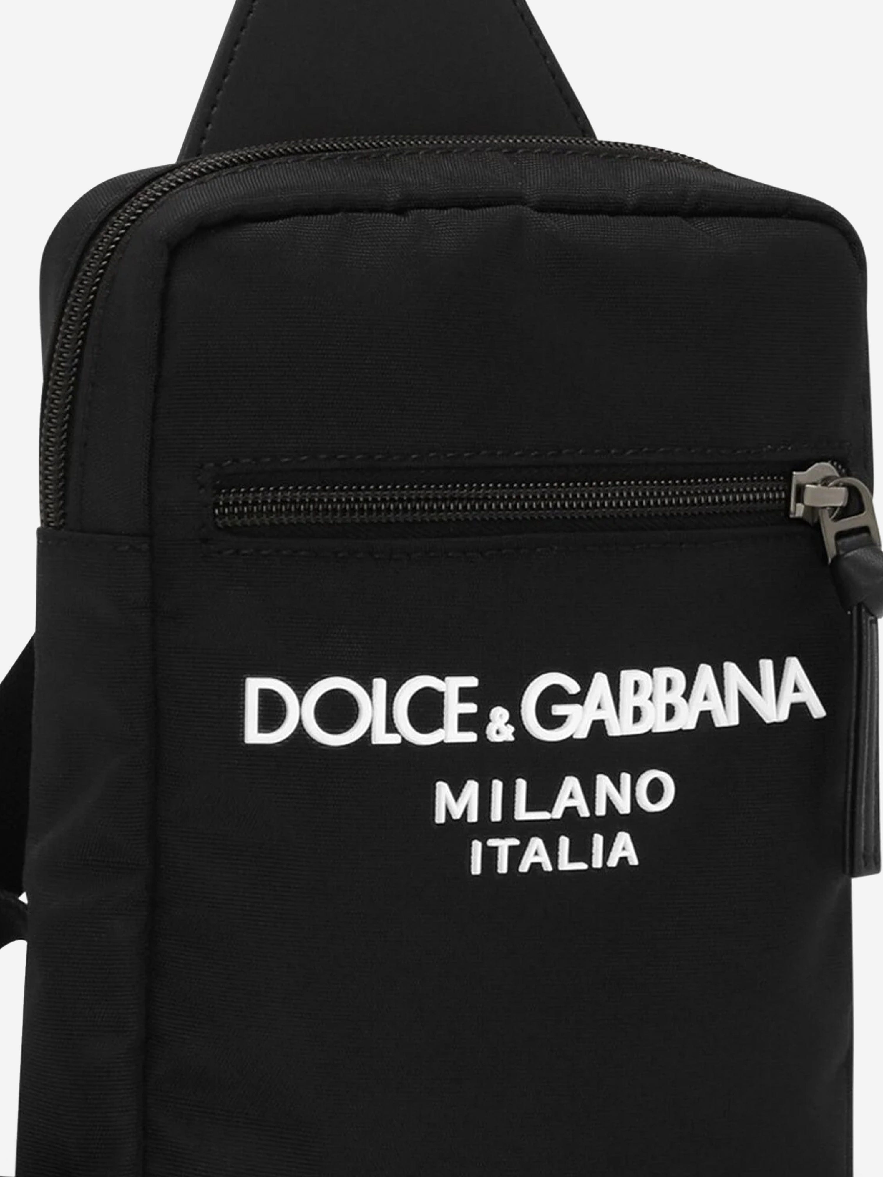 Dolce & Gabbana Kids Logo Crossbody Bag in Black