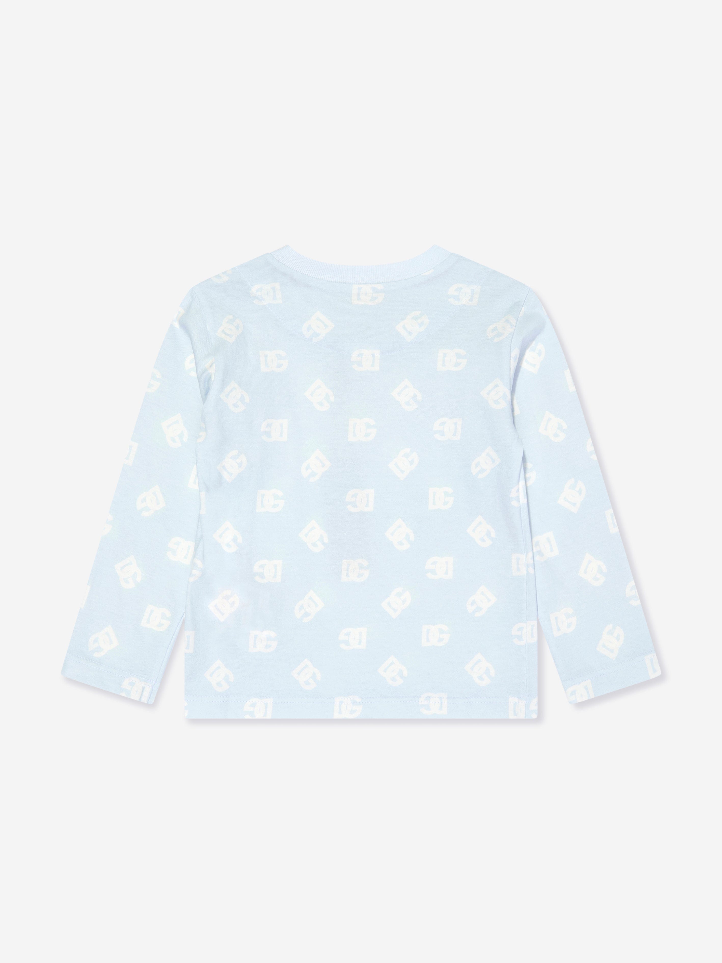 Dolce & Gabbana Baby Boys Long Sleeve T-Shirt in Blue