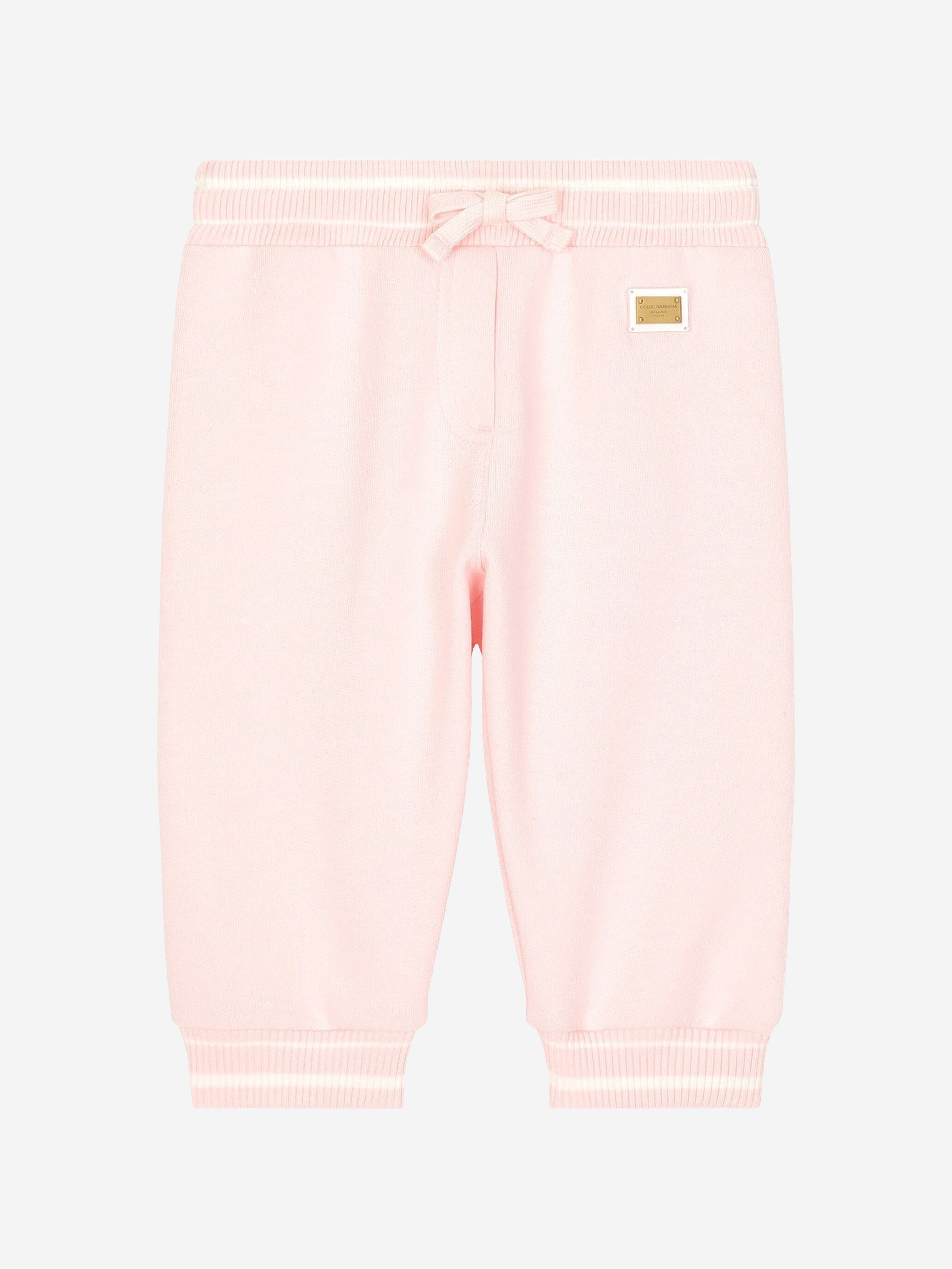 Dolce & Gabbana Baby Girls Logo Joggers in Pink