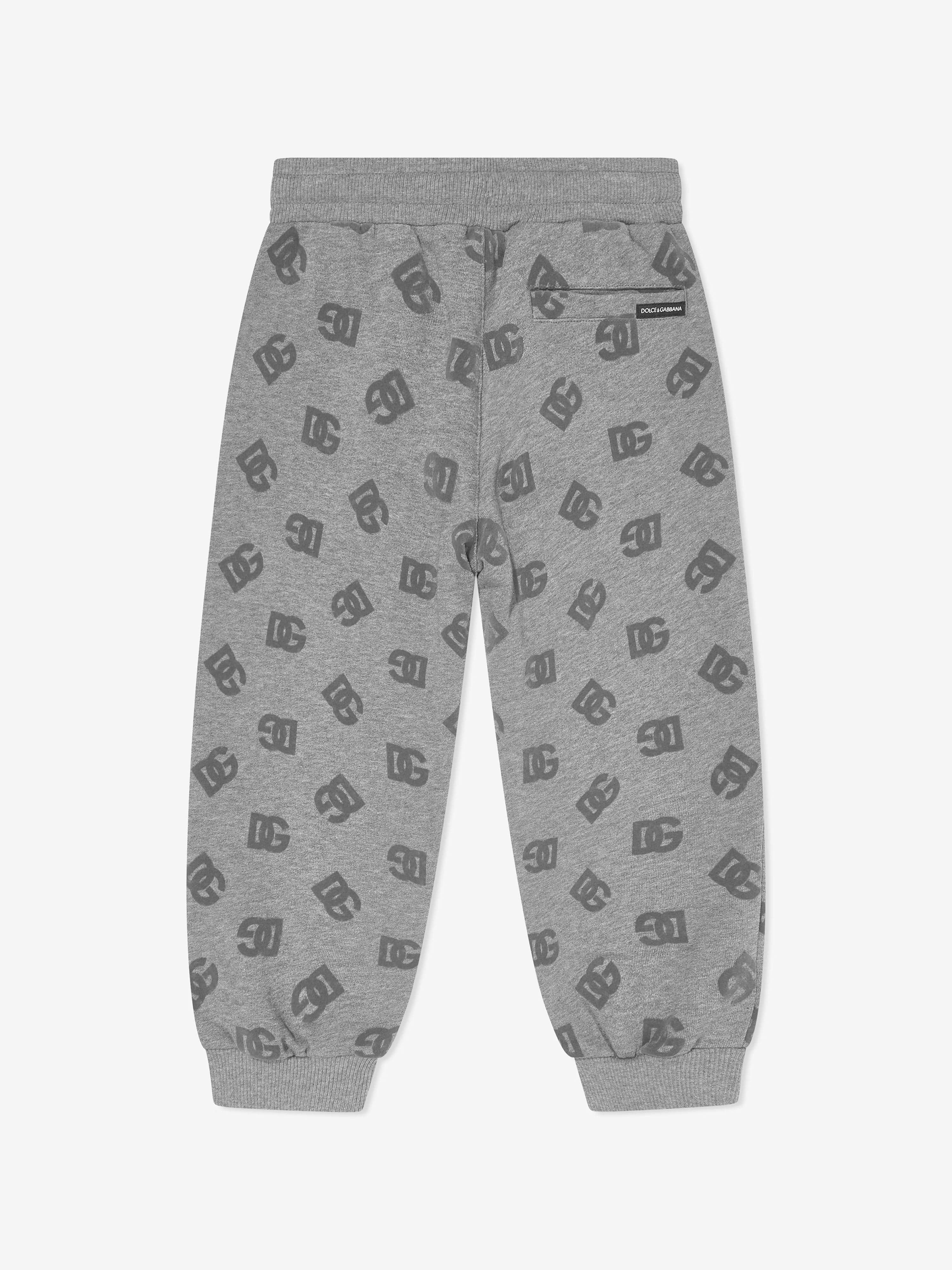 Dolce & Gabbana Boys DG Logo Joggers in Grey