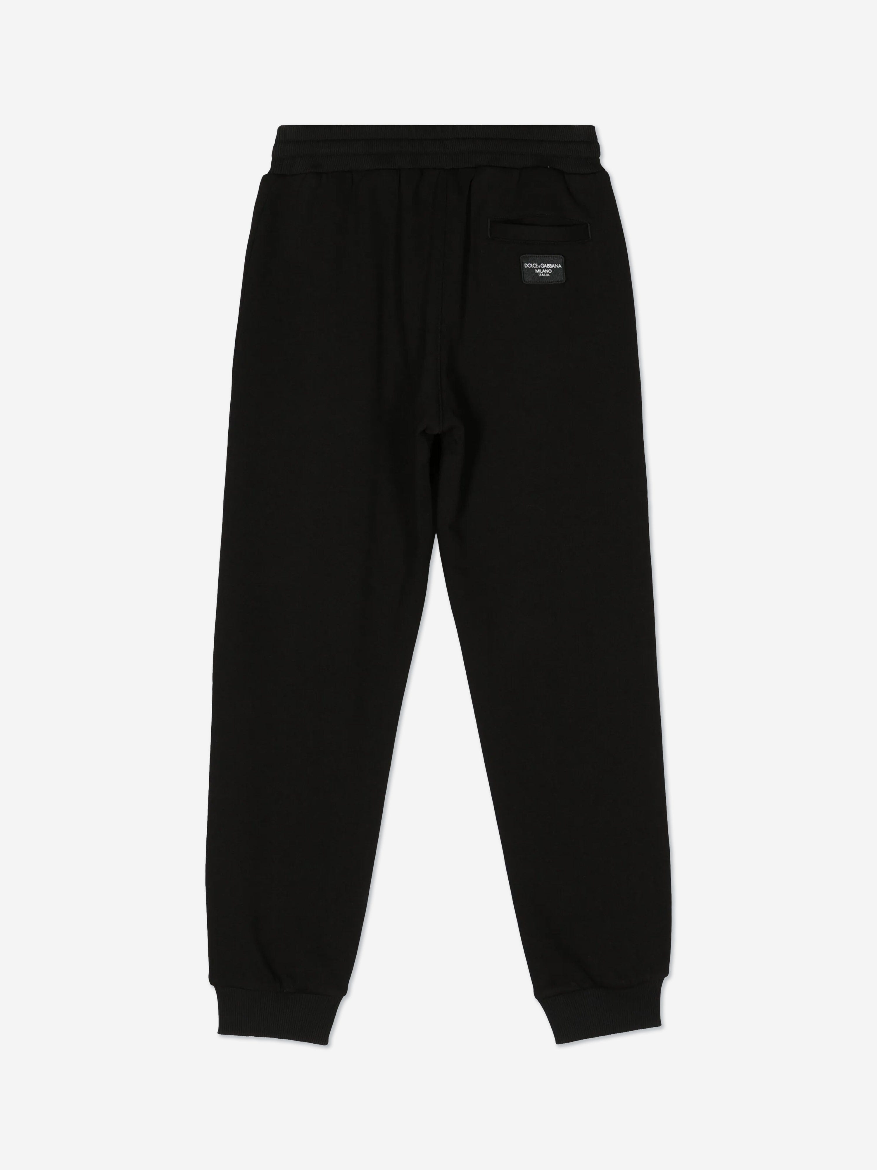 Dolce & Gabbana Boys Logo Joggers in Black