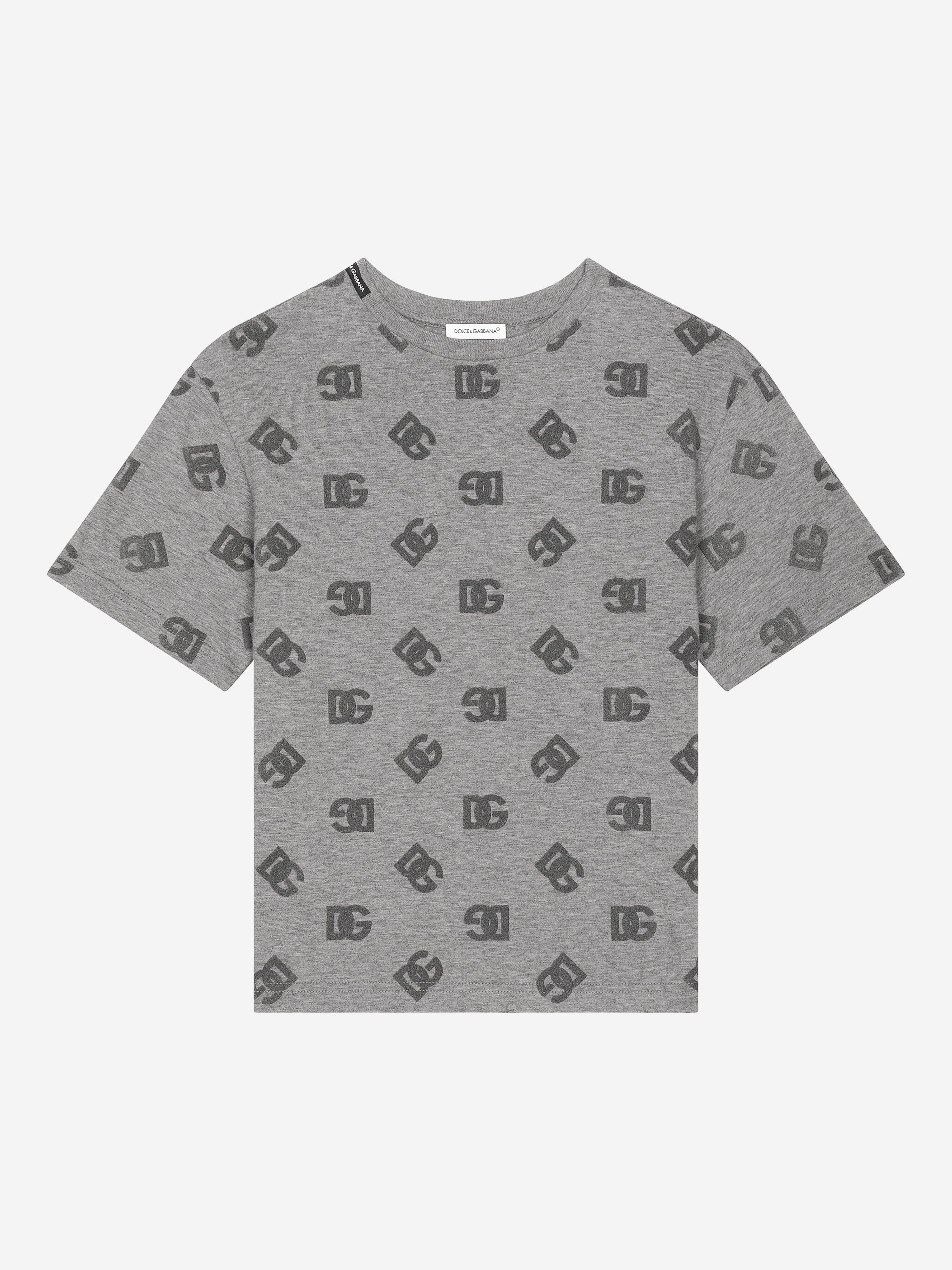 Dolce & Gabbana Boys DG Logo T-Shirt in Grey